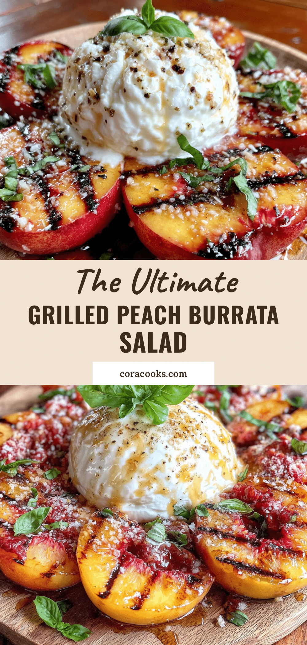grilled peach burrata salad recipe