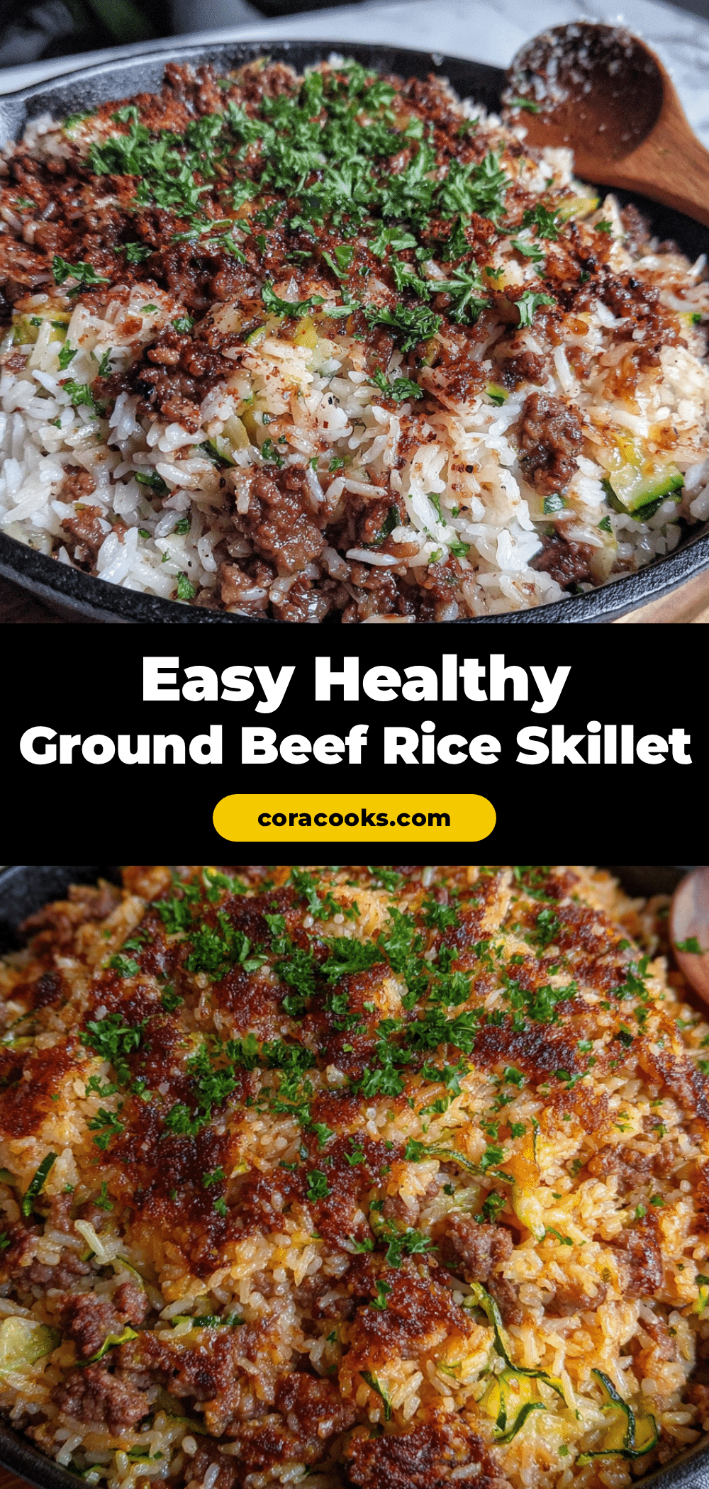 Healthy Ground Beef and Rice Skillet recipe
