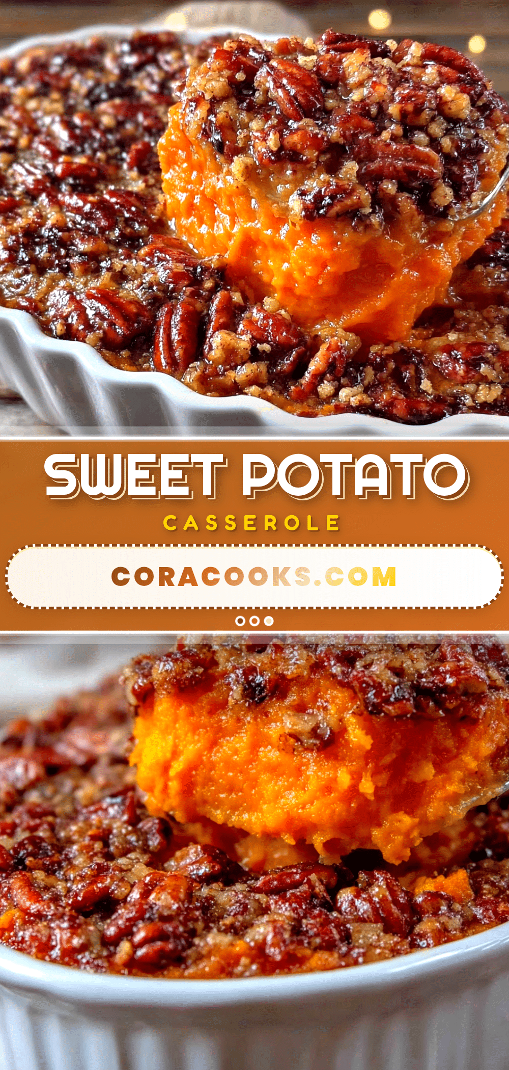 lighter sweet potato casserole with pecan crumble recipe