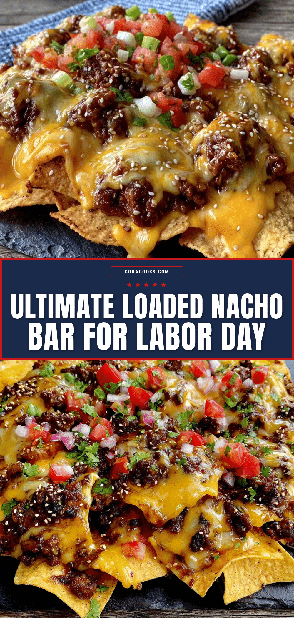 Loaded nacho bar for Labor Day cookouts recipe