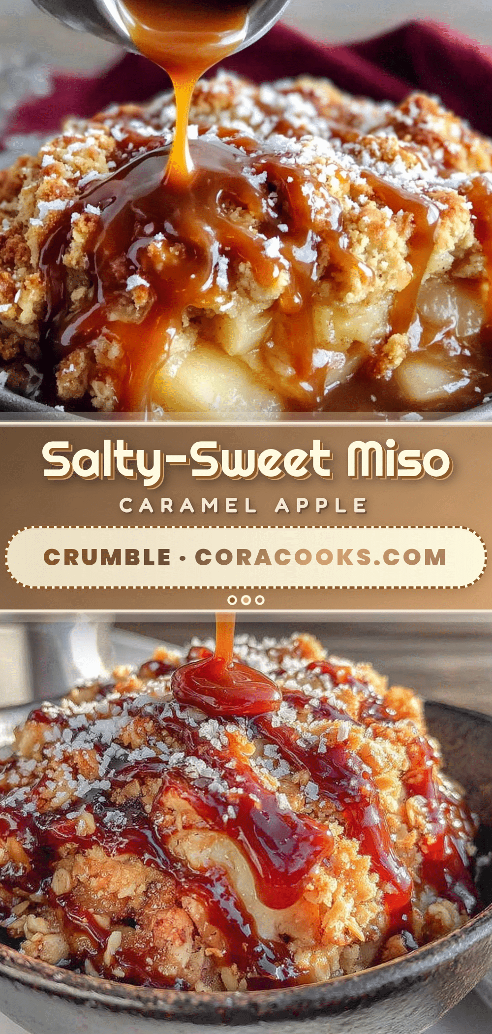 miso caramel apple crumble recipe