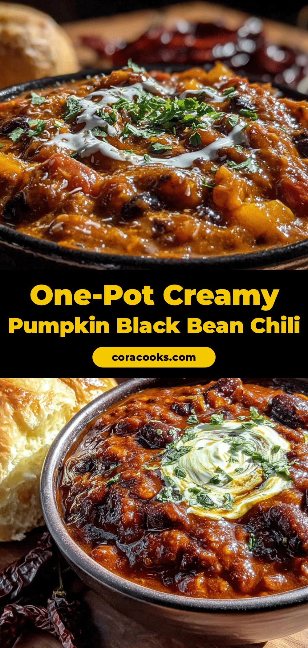 one-pot pumpkin chili with black beans recipe