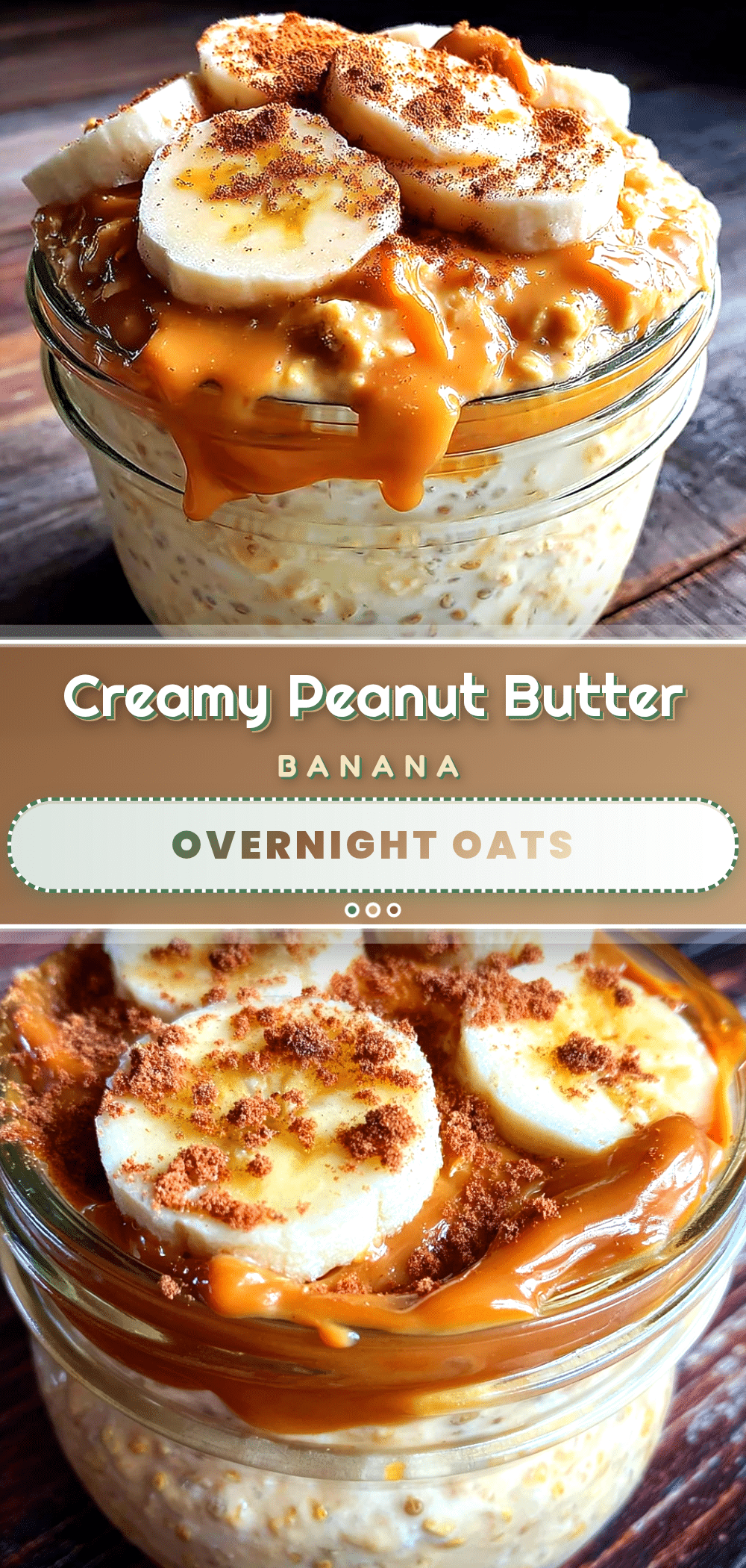 peanut butter banana overnight oats recipe