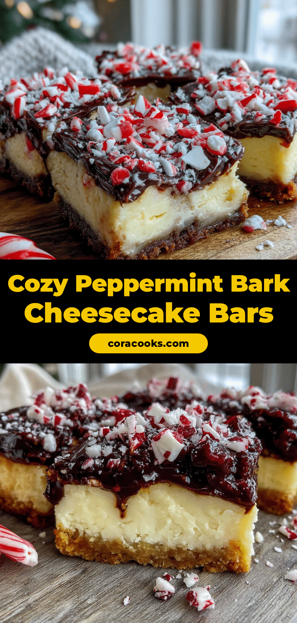 peppermint bark cheesecake bars recipe