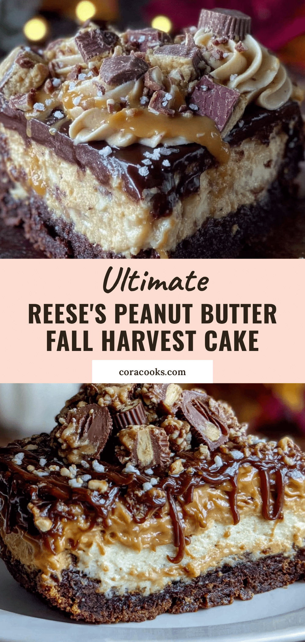 reeses peanut butter fall harvest cake recipe