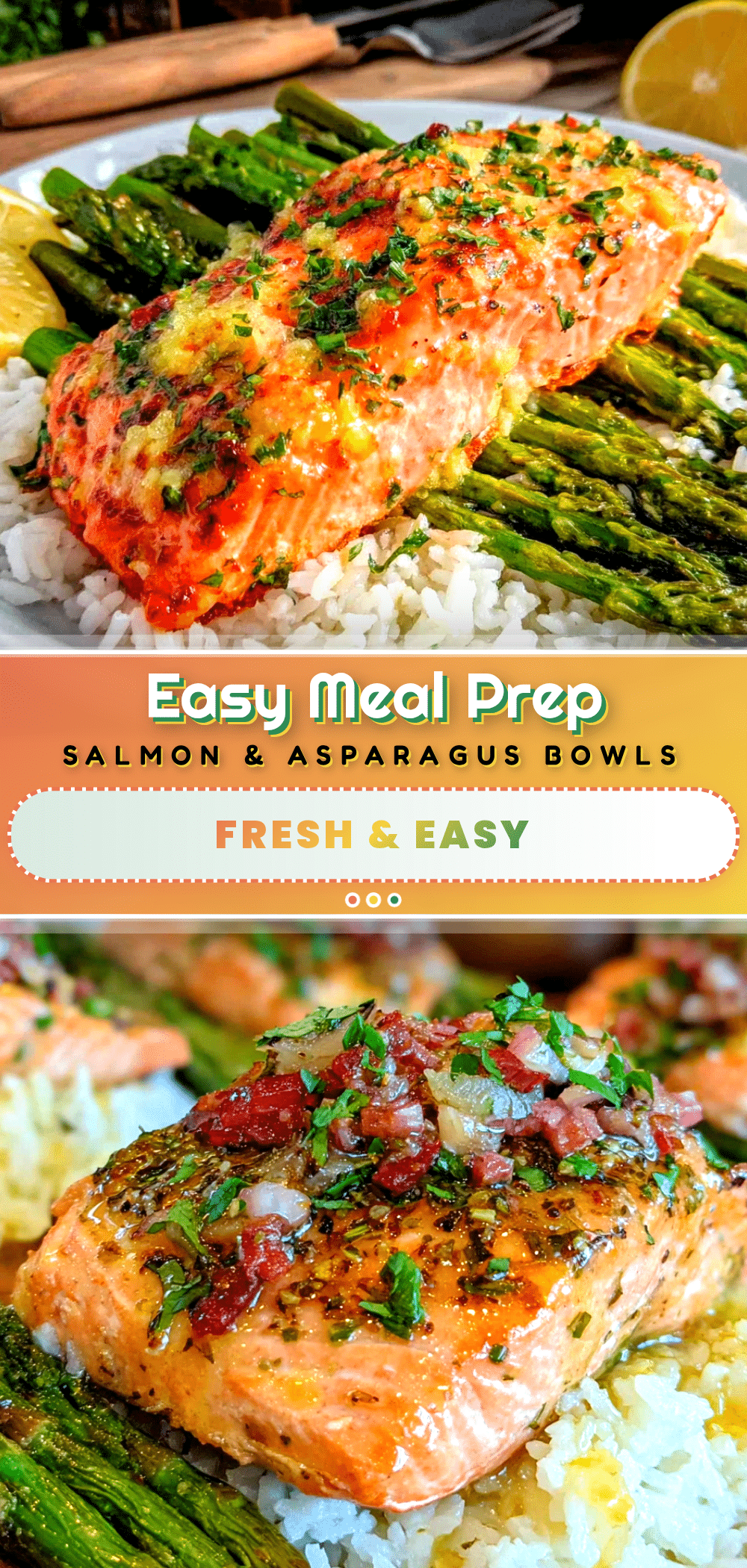 salmon and asparagus bowls recipe
