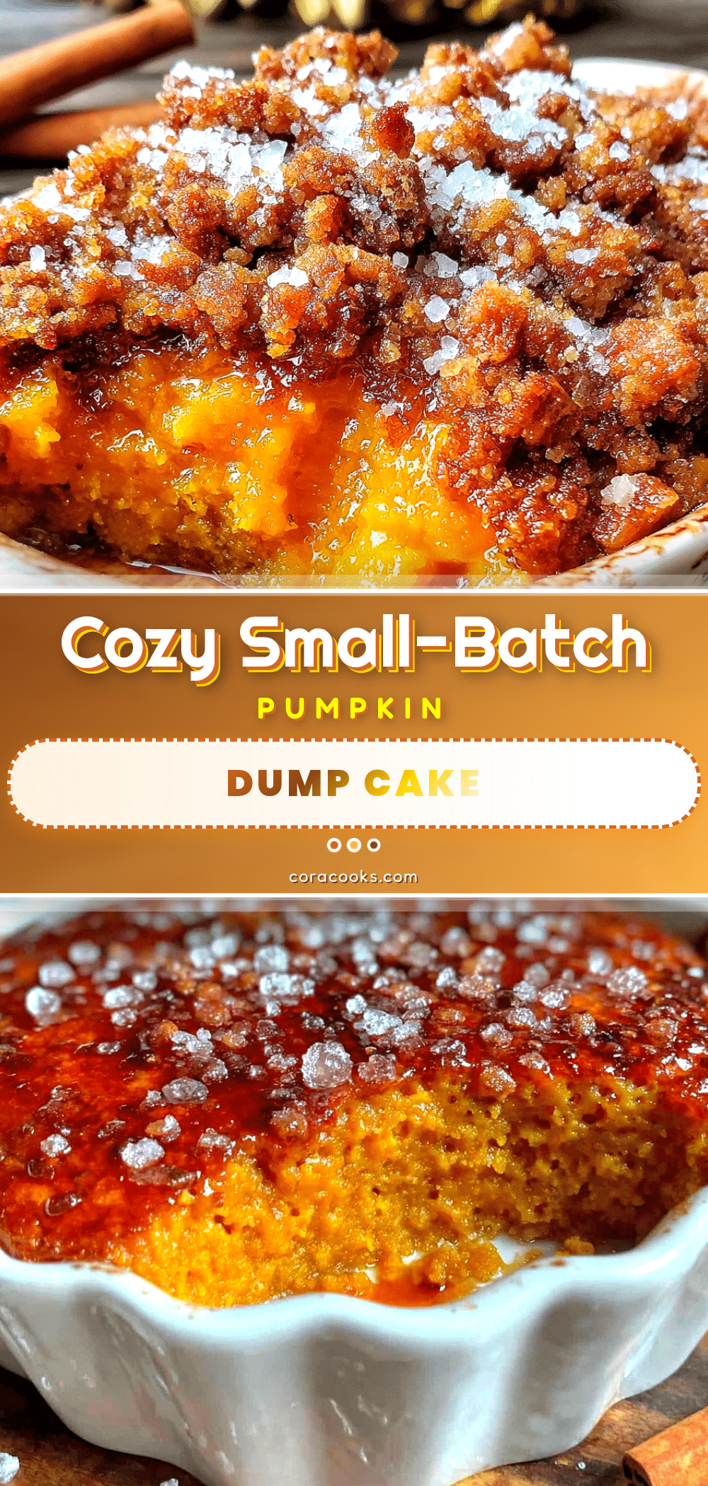 small-batch pumpkin dump cake for two recipe
