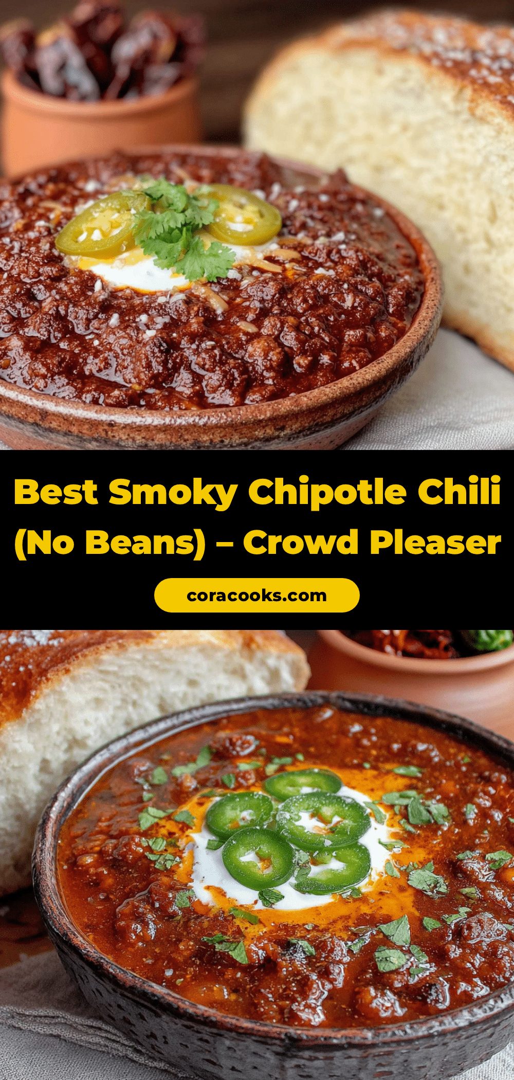 smoky no-bean chipotle chili recipe