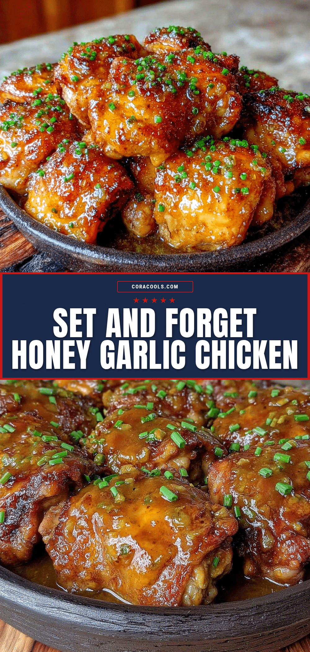 Sticky Honey Garlic Chicken Thighs recipe