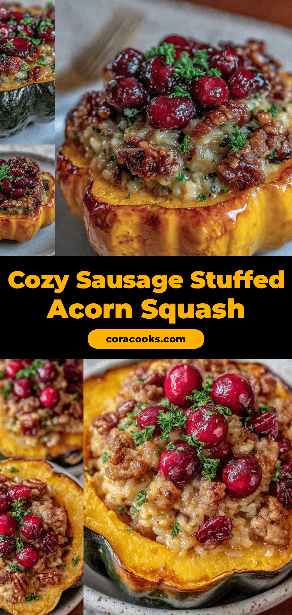 Stuffed Acorn Squash with Sausage recipe
