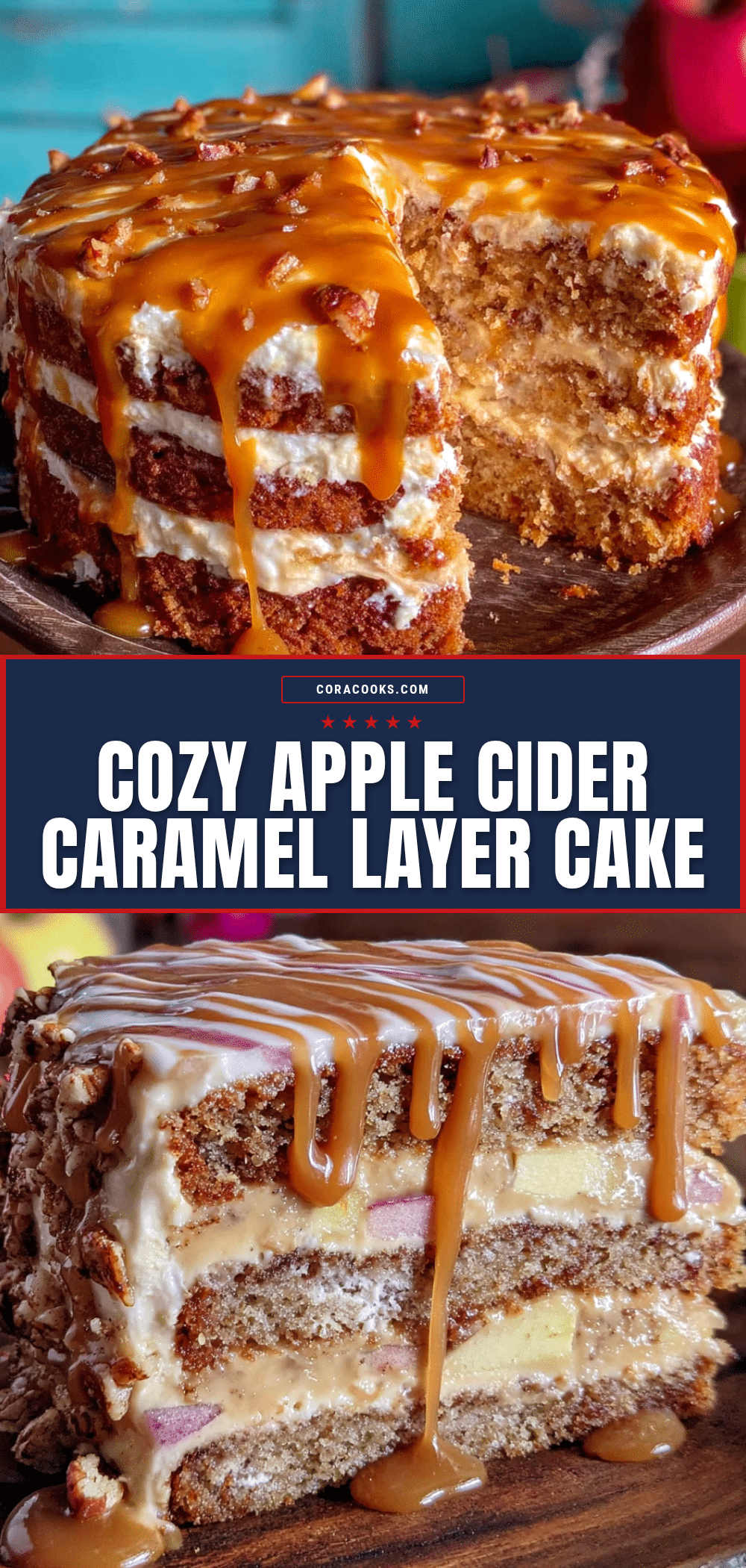 apple cider caramel layer cake recipe