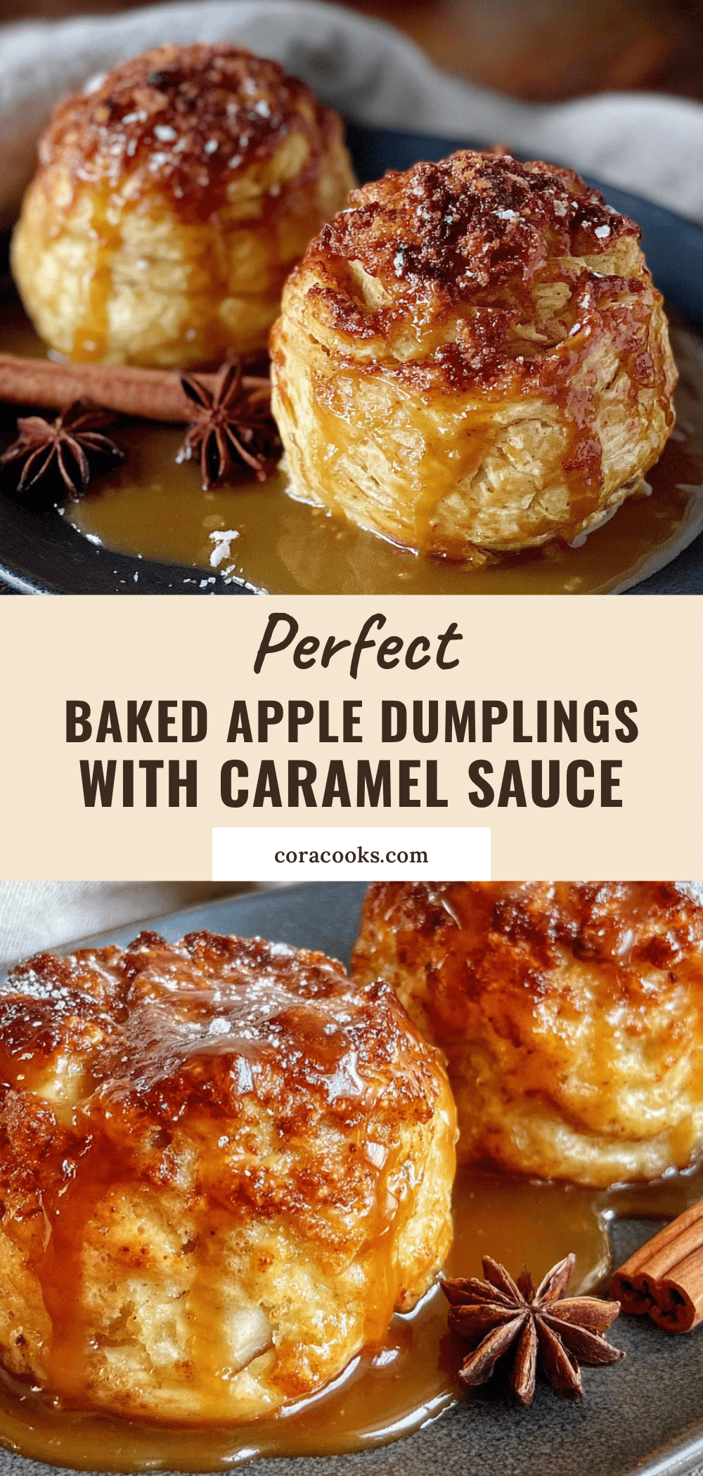 baked apple dumplings with caramel sauce recipe