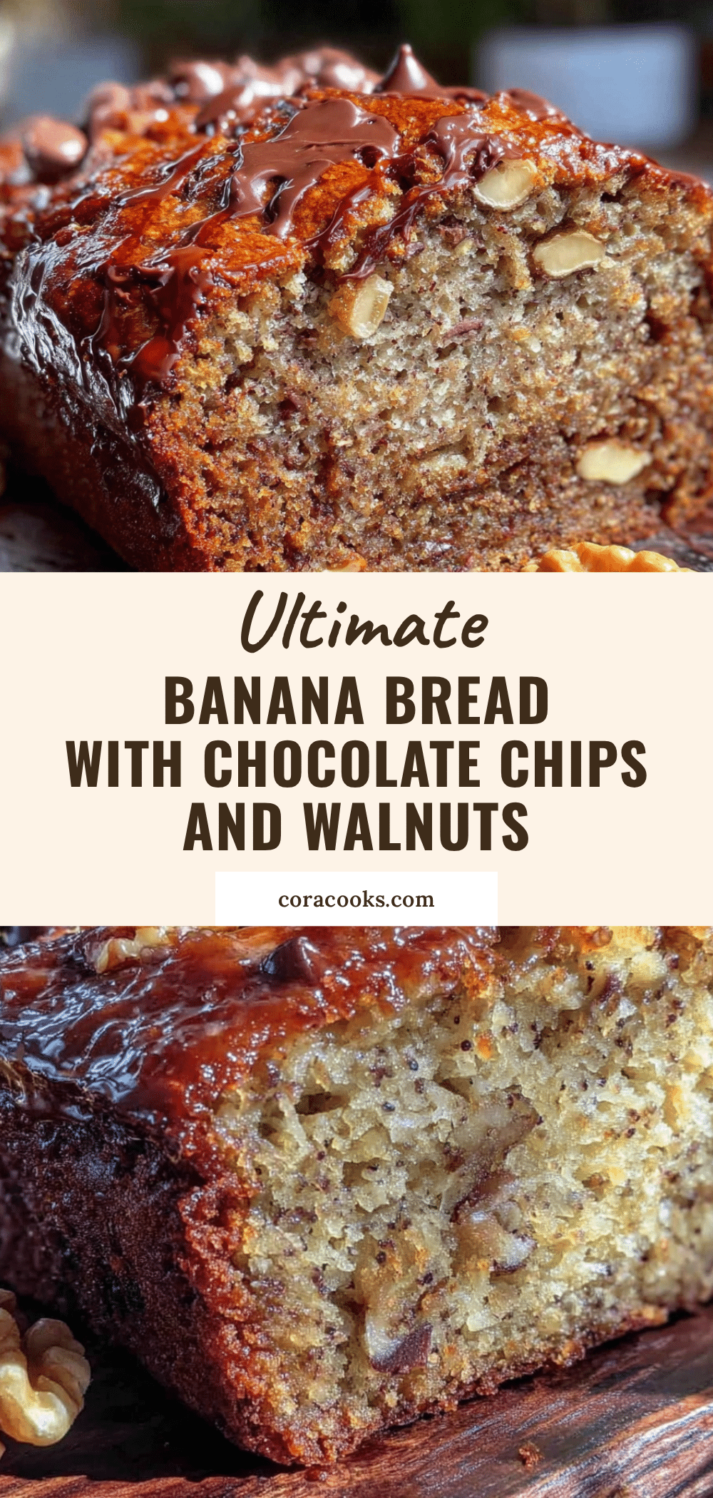 banana bread with chocolate chips and walnuts recipe