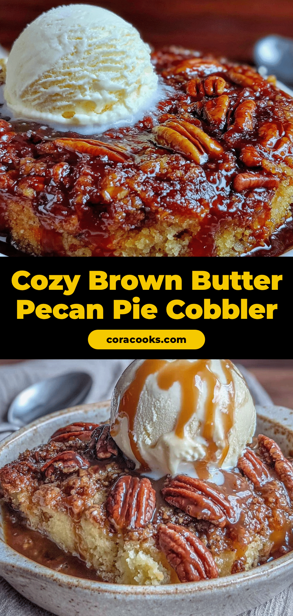 brown butter pecan pie cobbler recipe