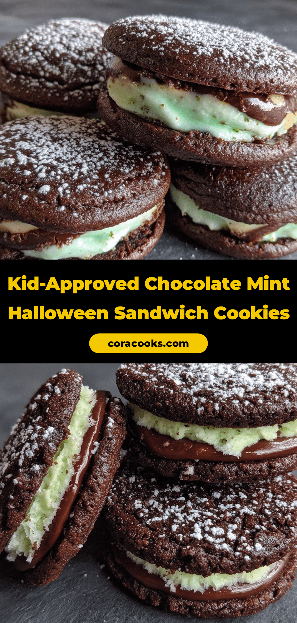 Chocolate Mint Halloween Cookies recipe