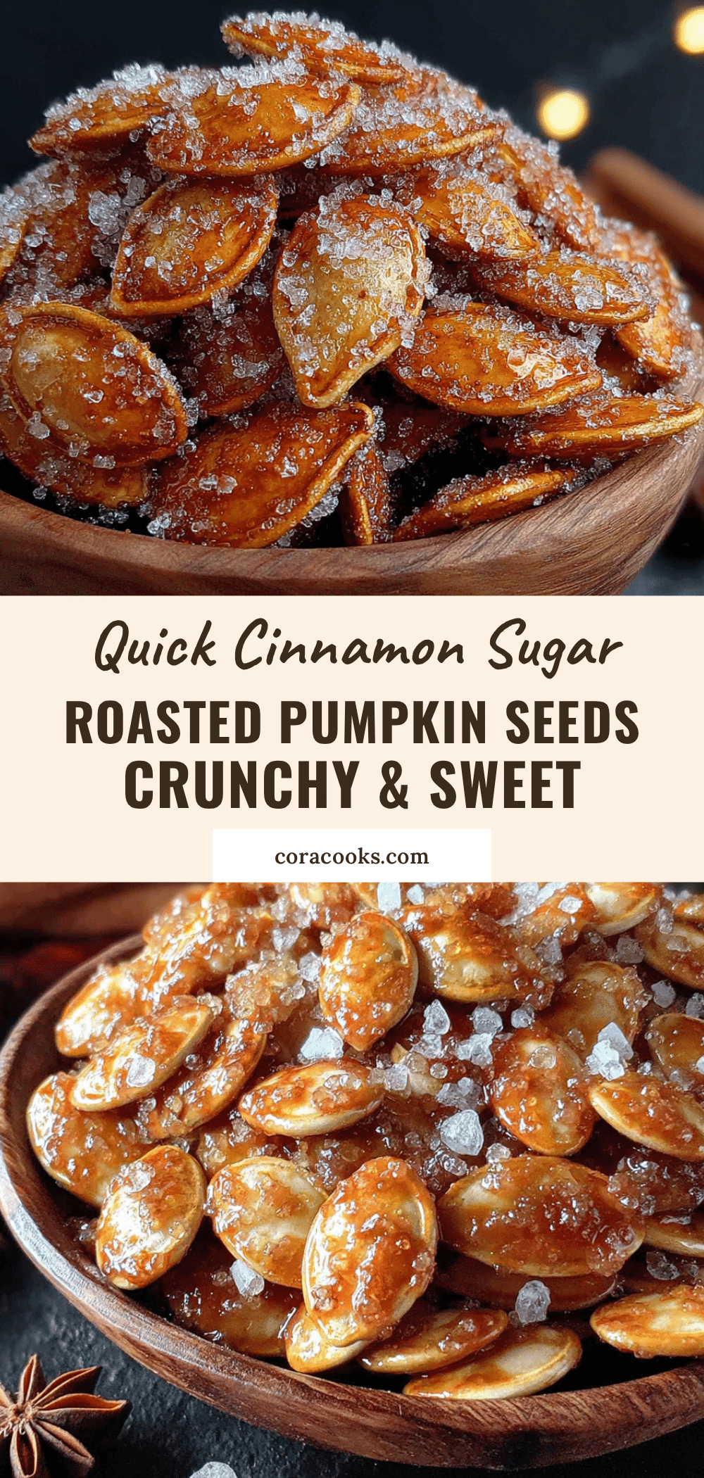 cinnamon sugar roasted pumpkin seeds recipe