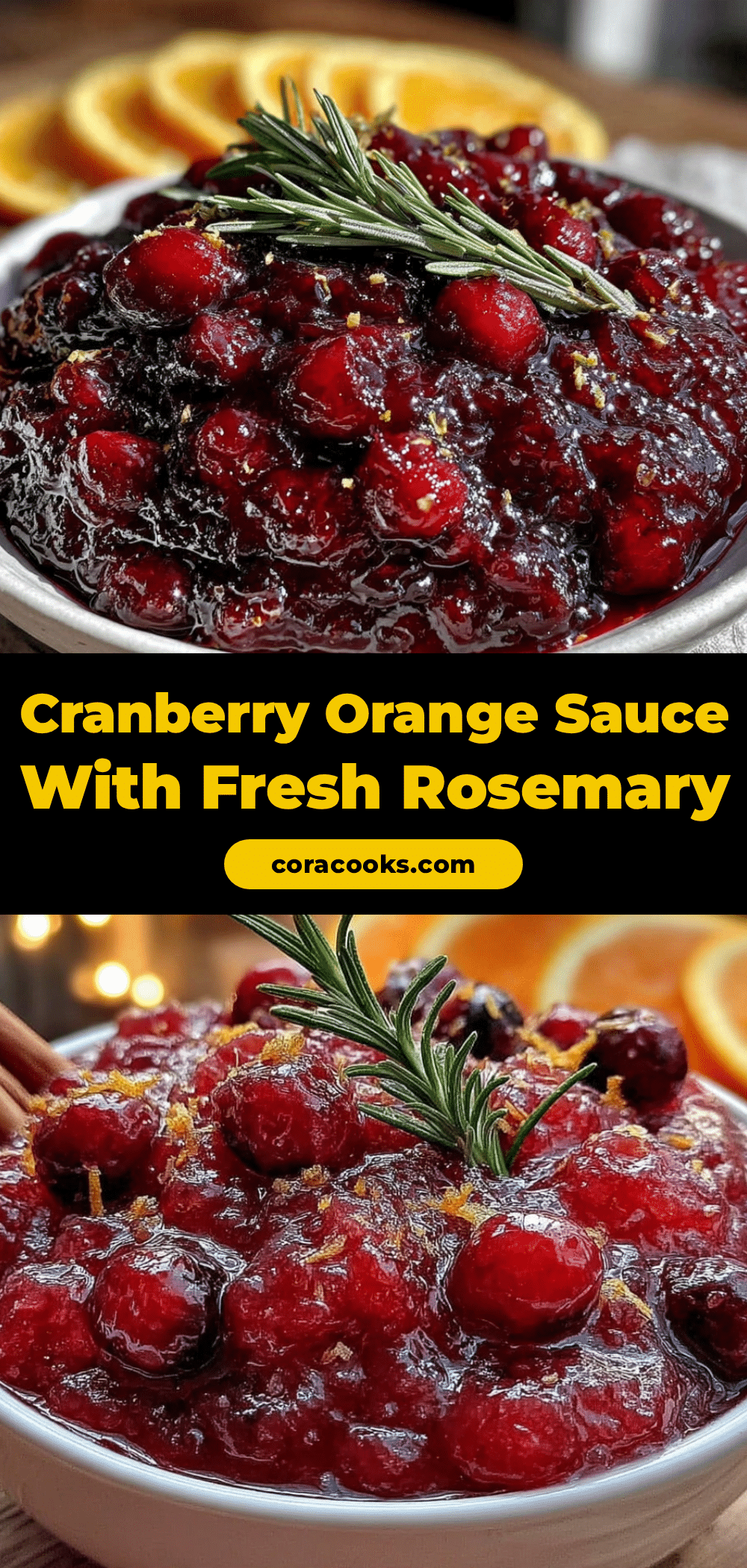 cranberry orange sauce with rosemary recipe