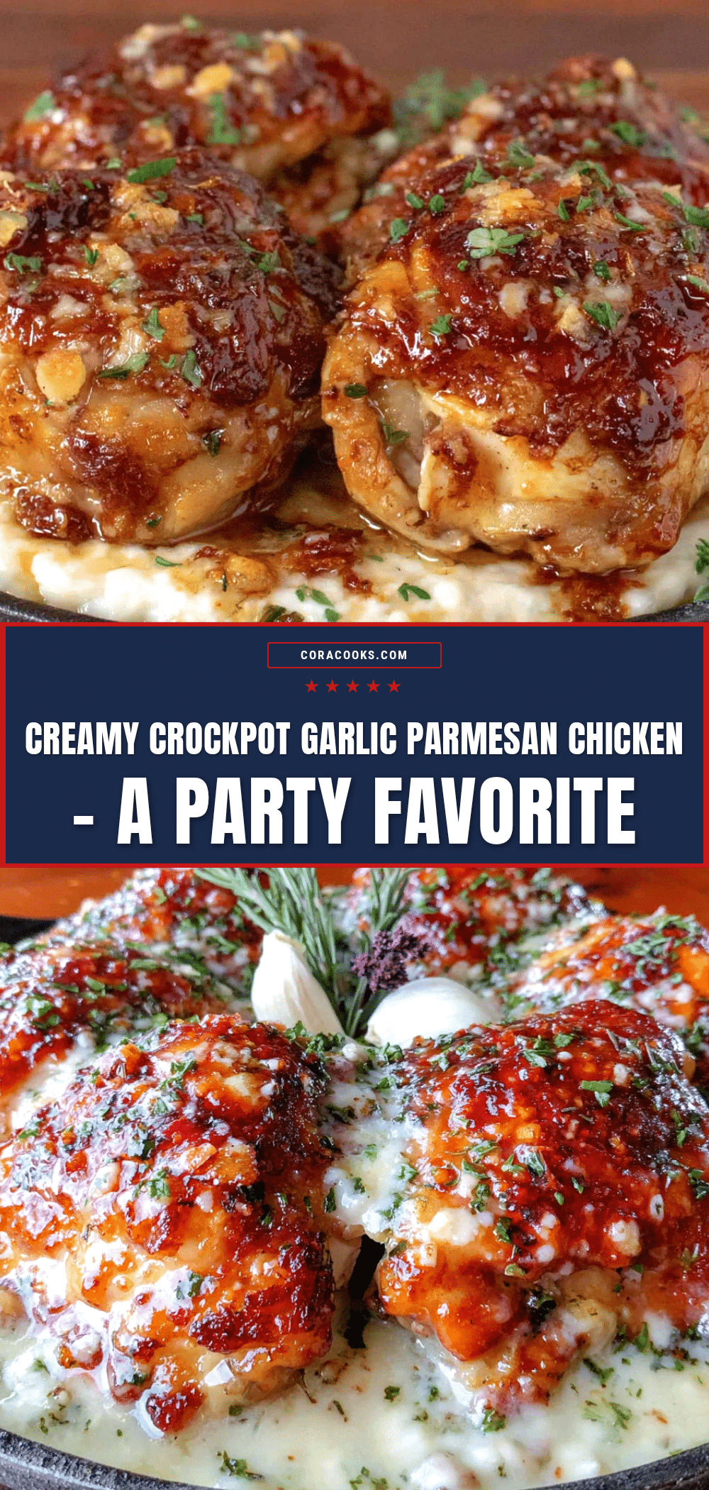 creamy crockpot garlic parmesan chicken recipe