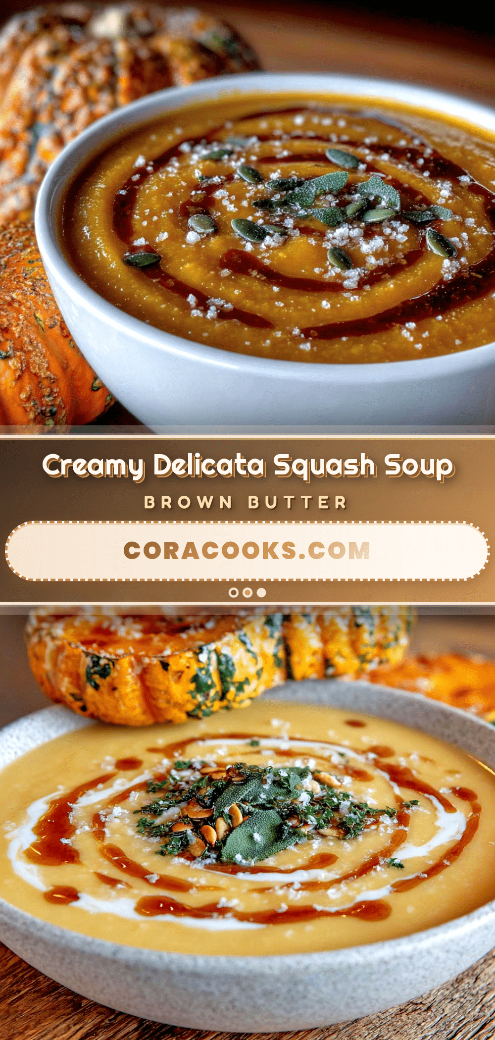 creamy delicata squash soup with brown butter recipe