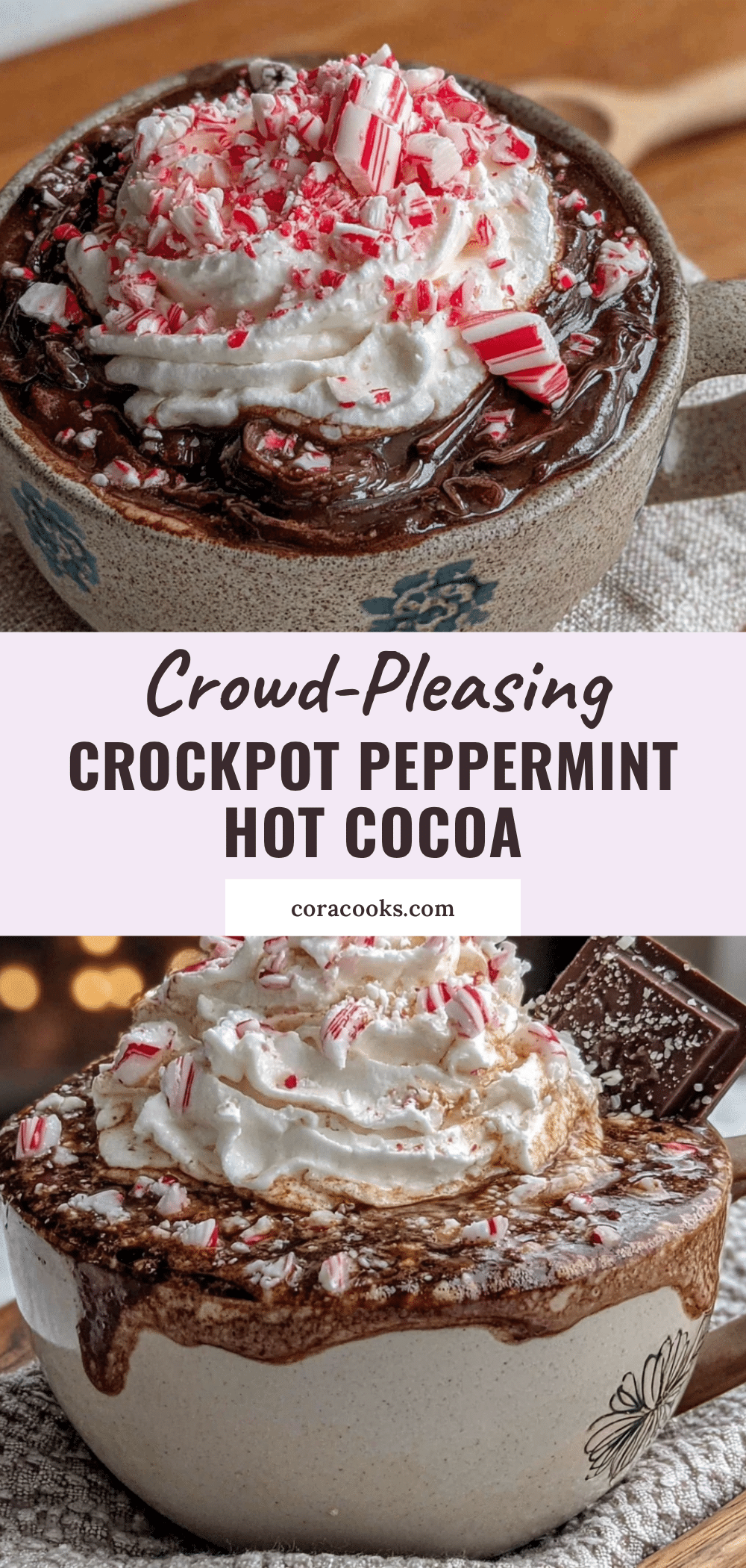 Crockpot Peppermint Hot Cocoa recipe