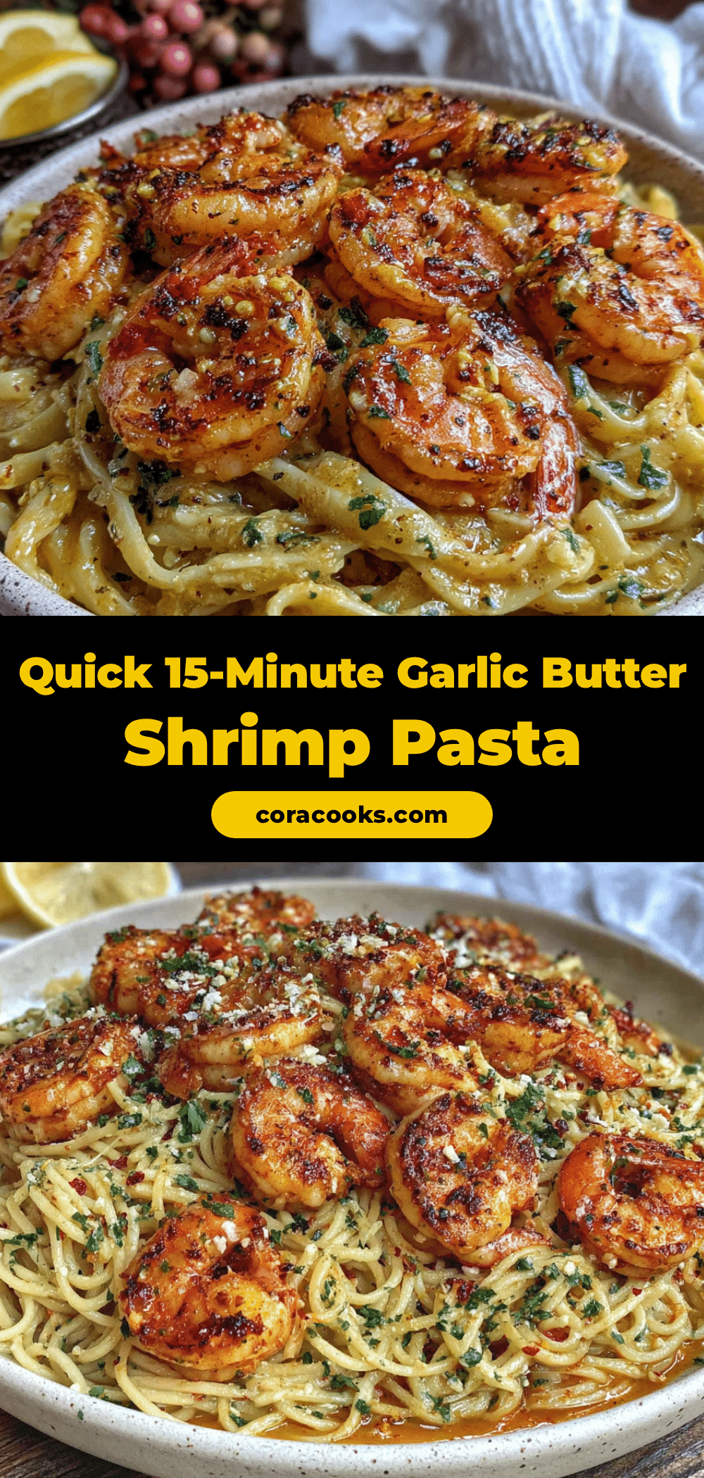 garlic butter shrimp pasta recipe