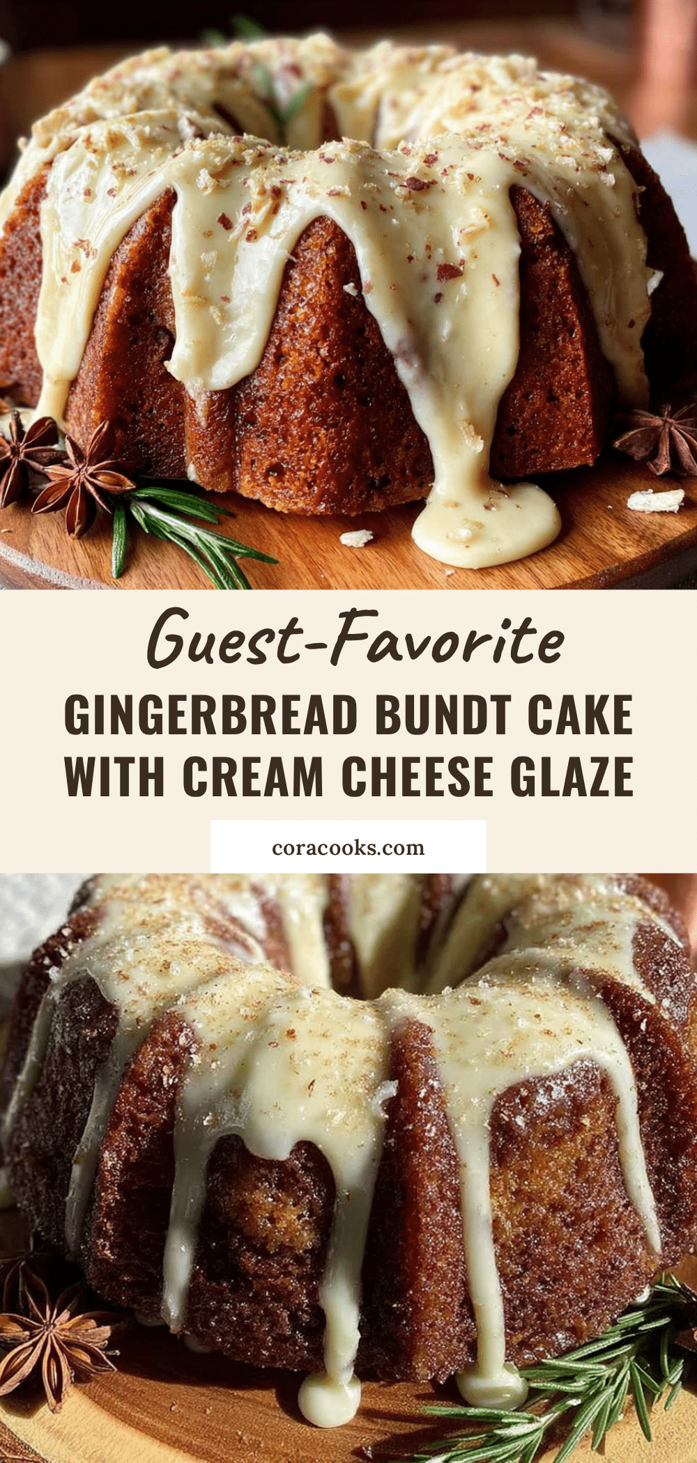 gingerbread bundt cake with cream cheese glaze recipe