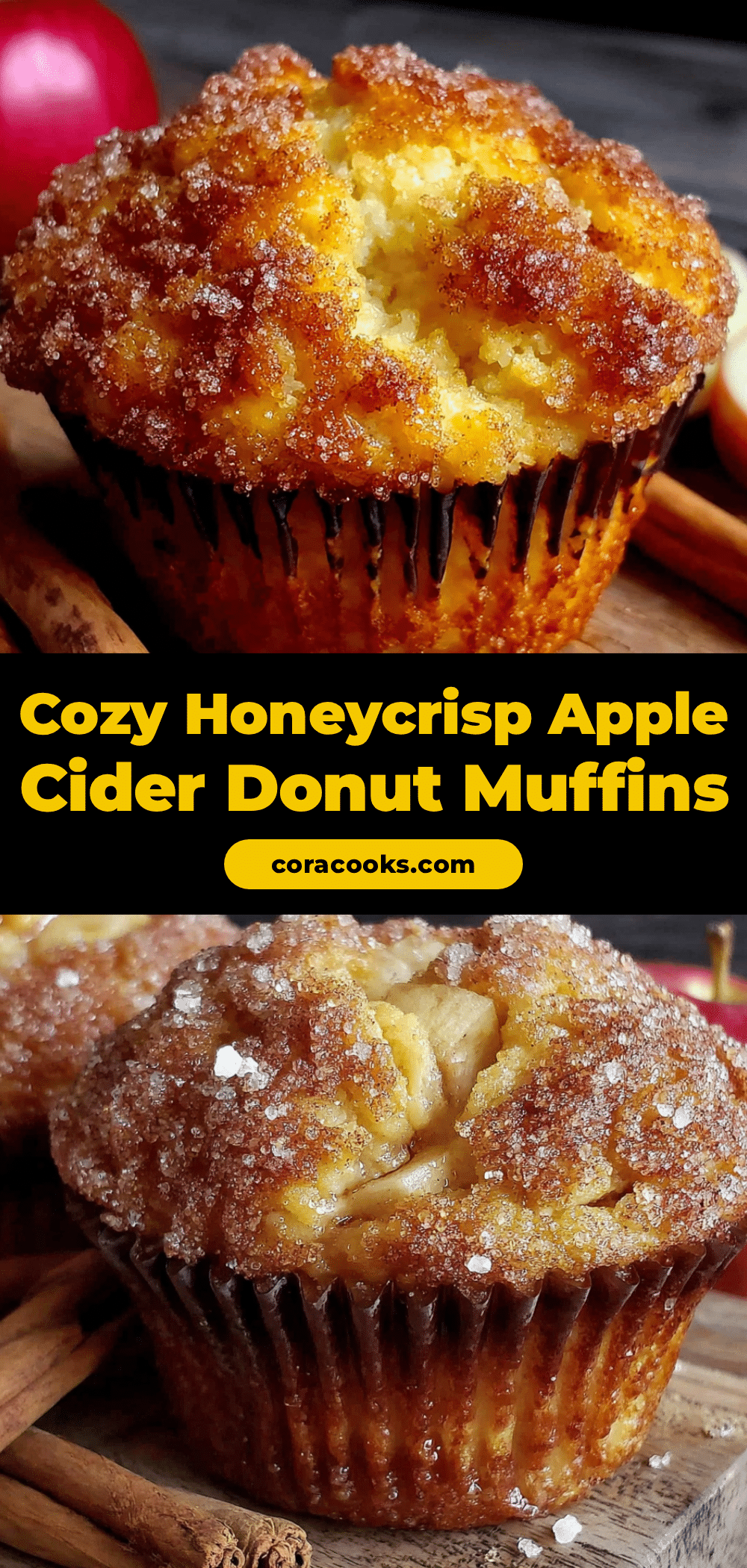 honeycrisp apple cider donut muffins recipe