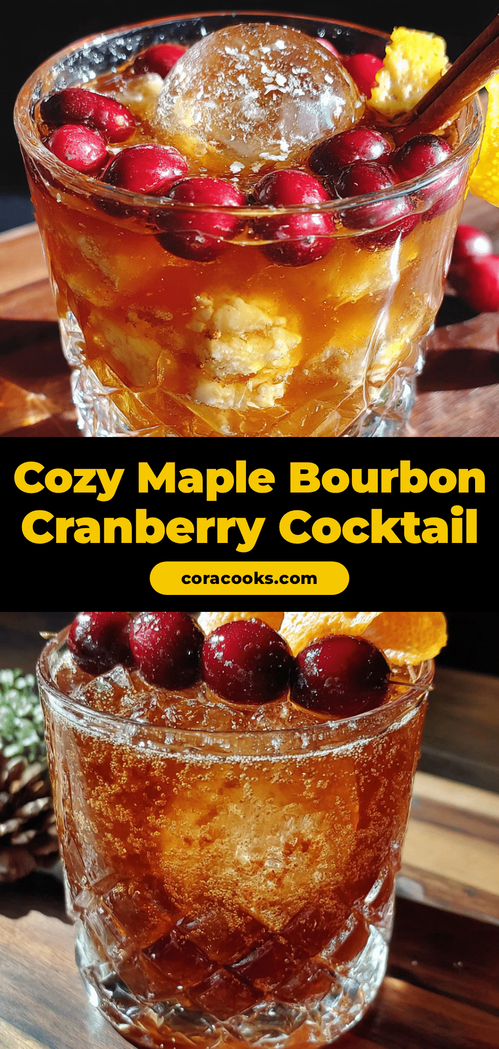 maple bourbon cranberry cocktail recipe