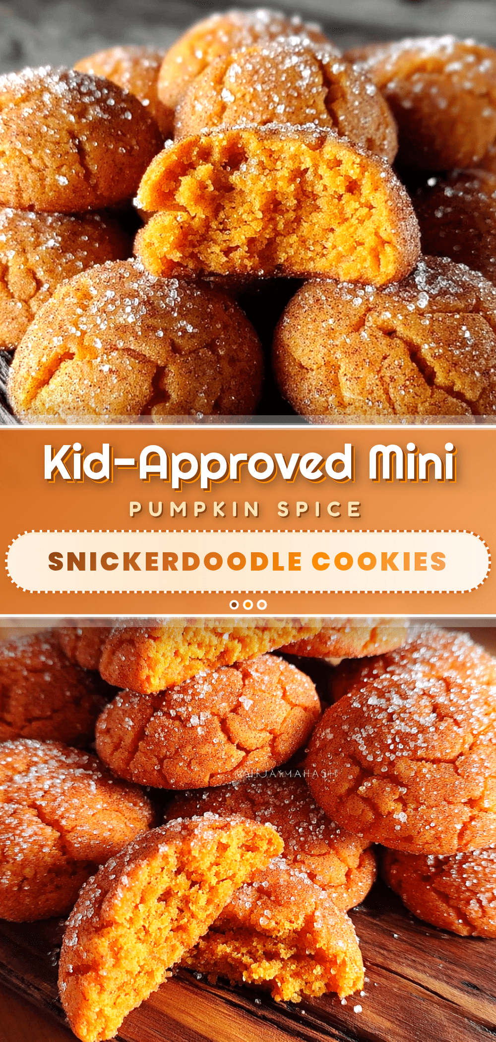 mini pumpkin spice snickerdoodle cookies recipe