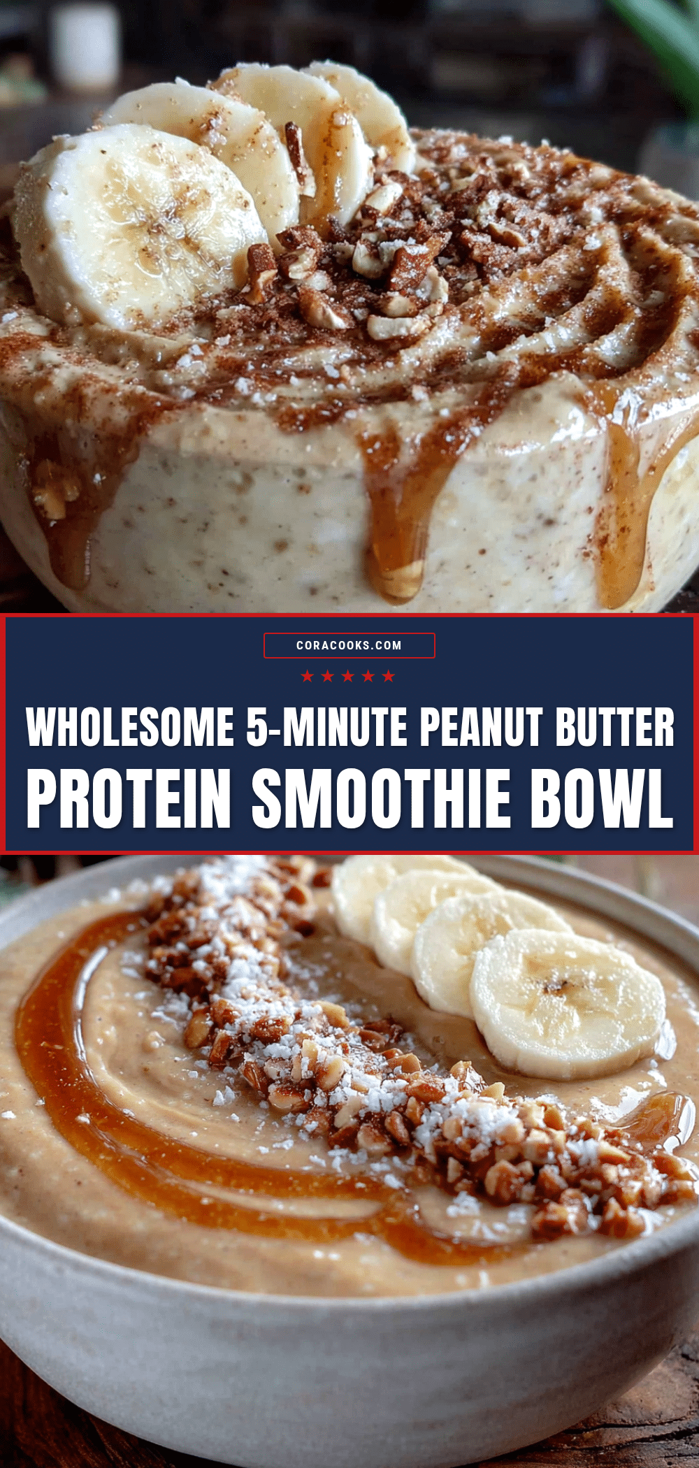 peanut butter protein smoothie bowl recipe