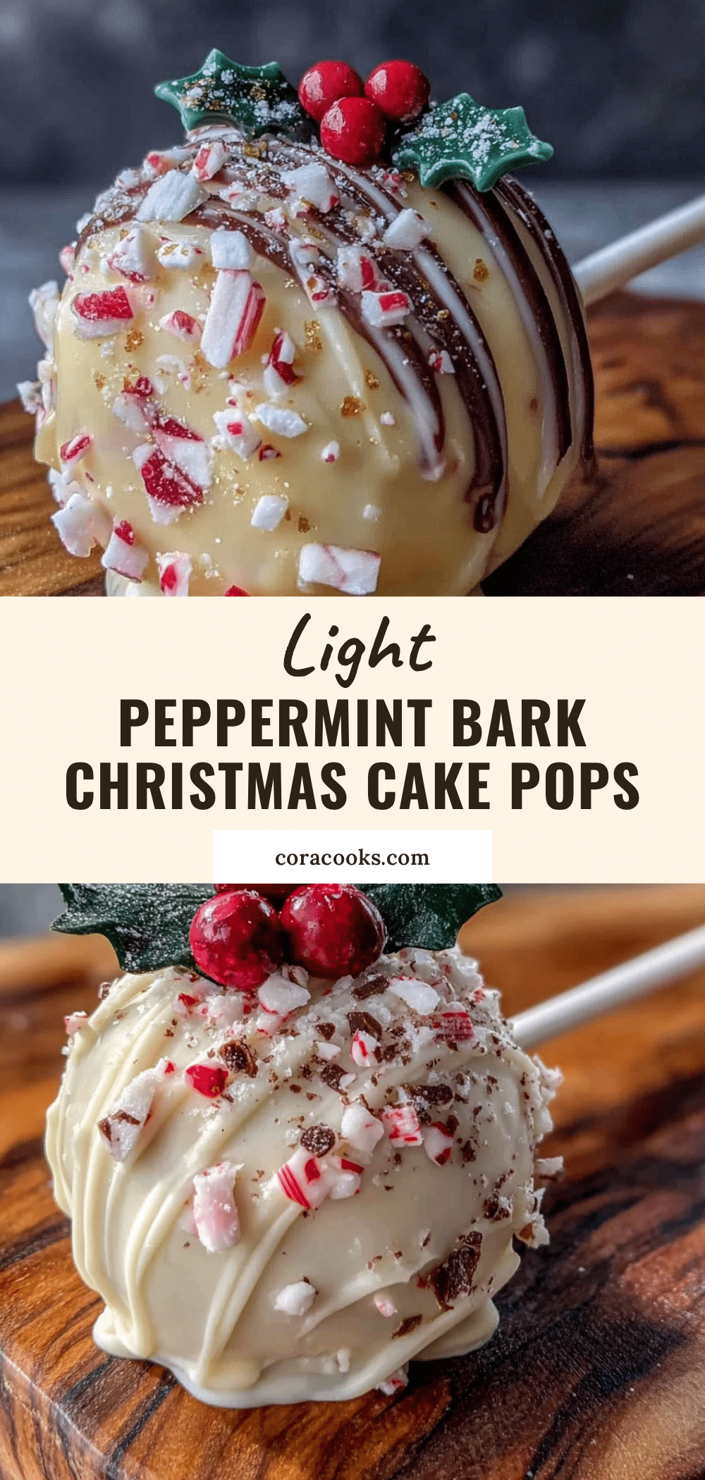 peppermint bark cake pops recipe