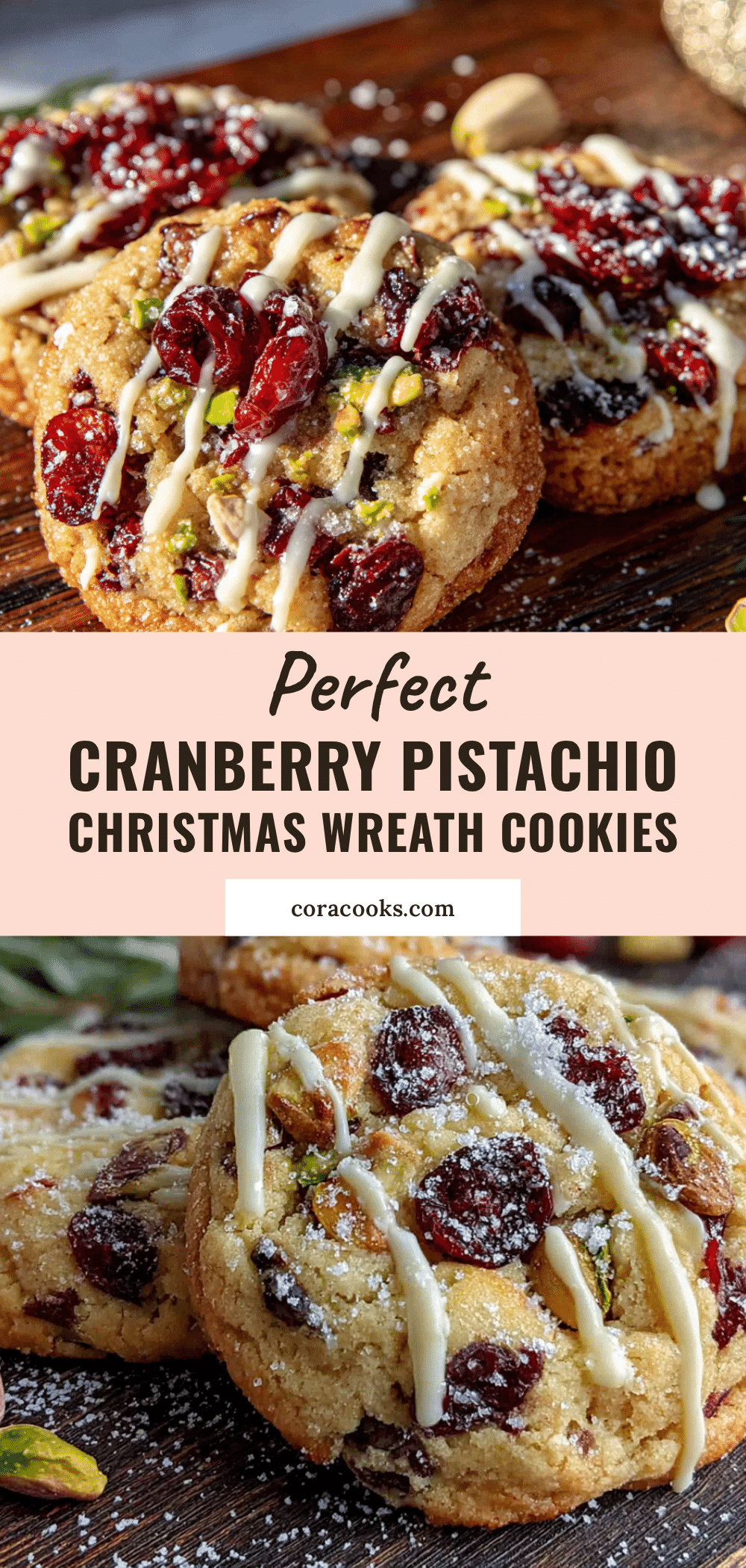 Perfect Cranberry Pistachio Christmas Wreath Cookies recipe