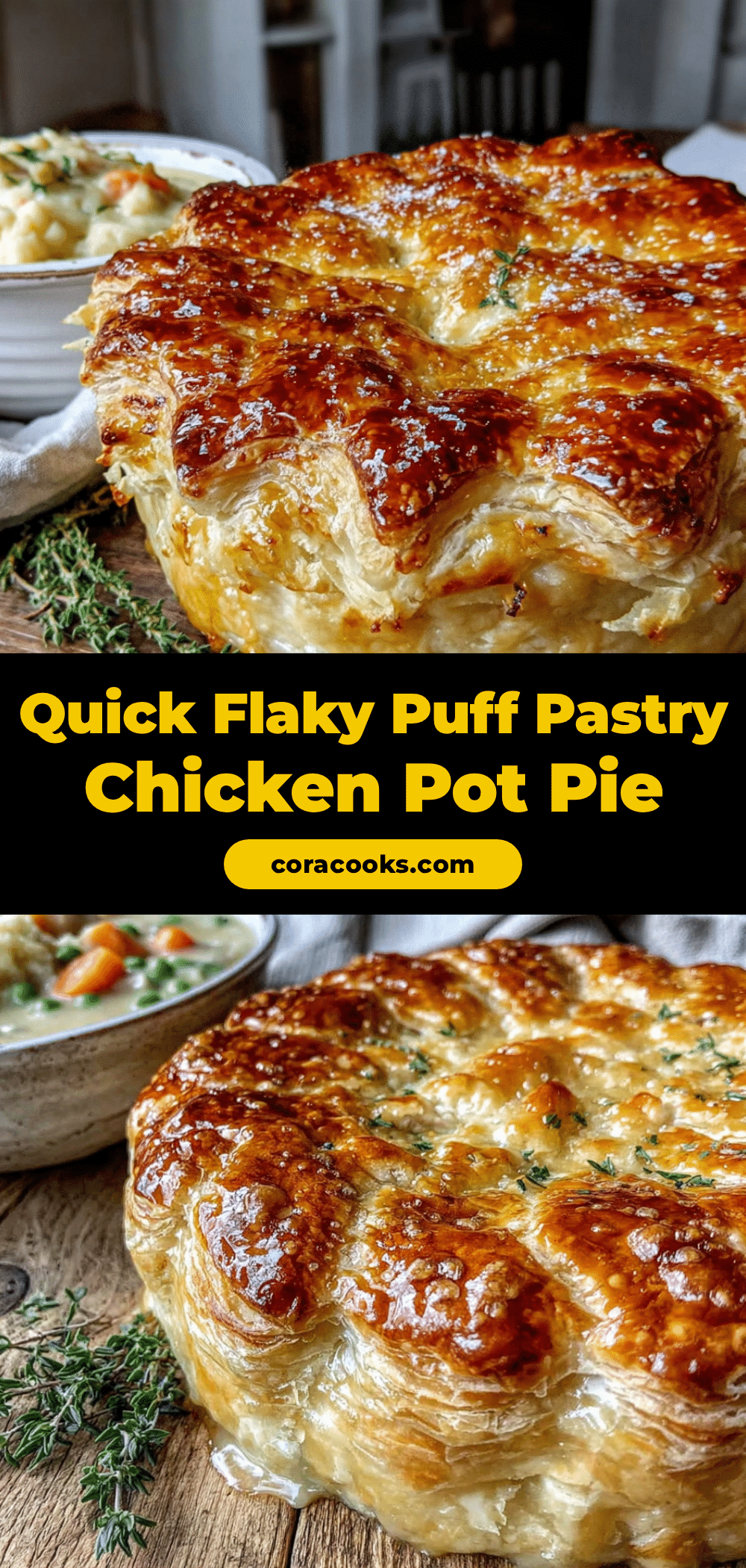 puff pastry chicken pot pie recipe