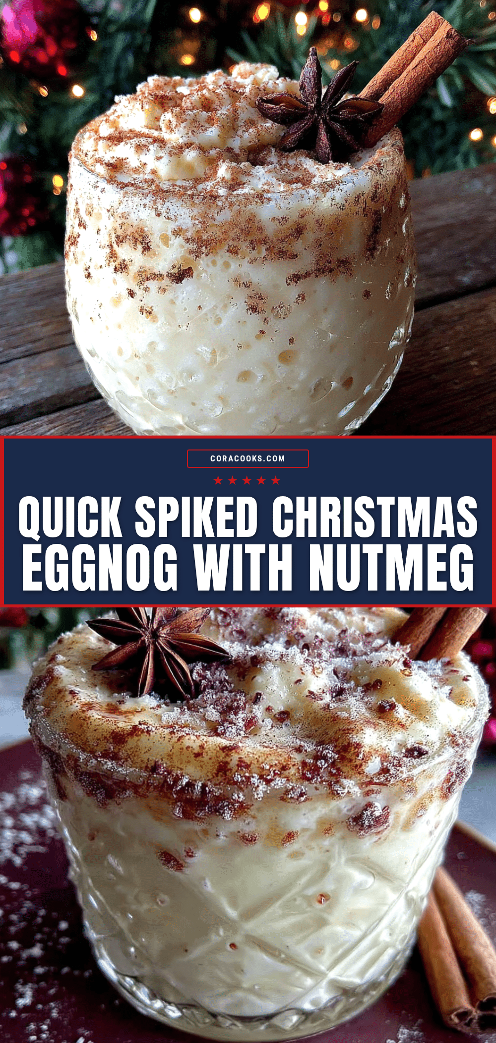 quick spiked Christmas eggnog recipe