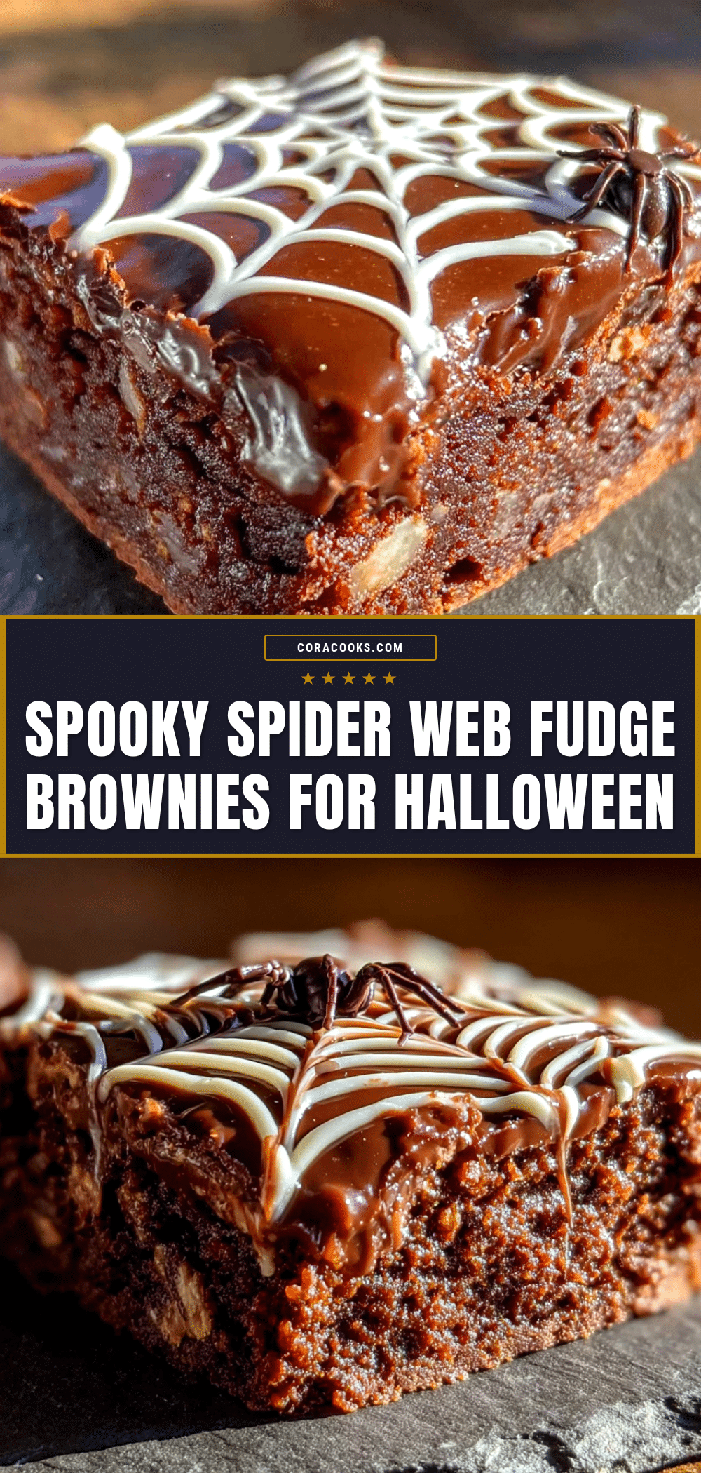 Spider Web Fudge Brownies recipe