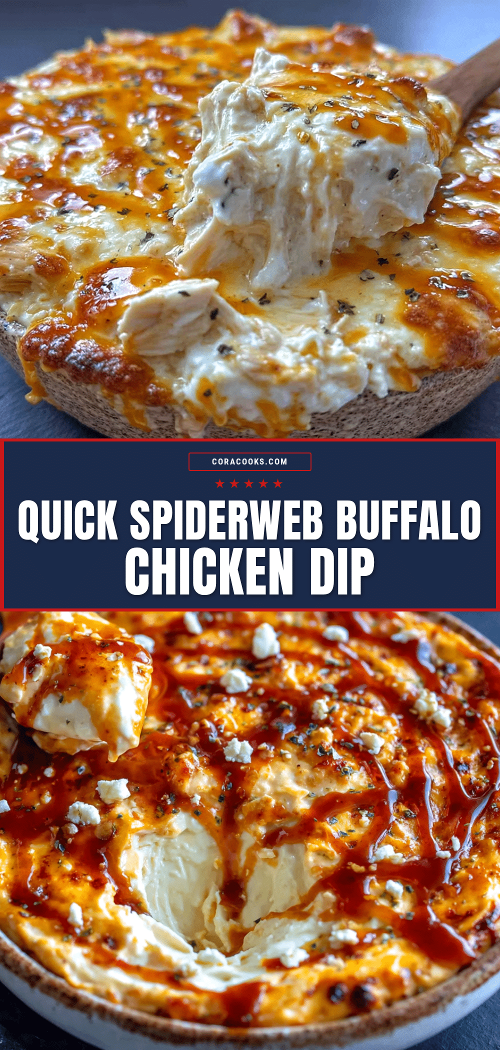 spiderweb buffalo chicken dip recipe