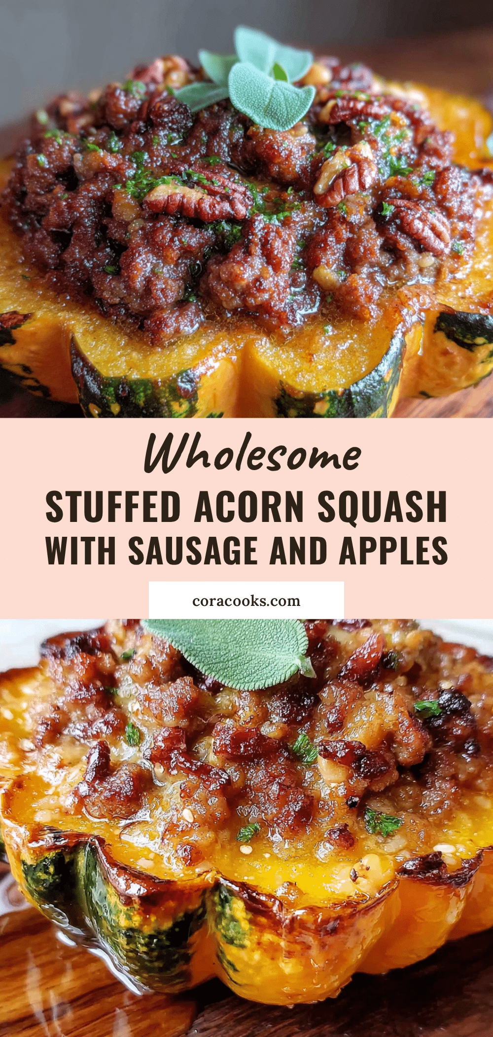 stuffed acorn squash with sausage and apples recipe