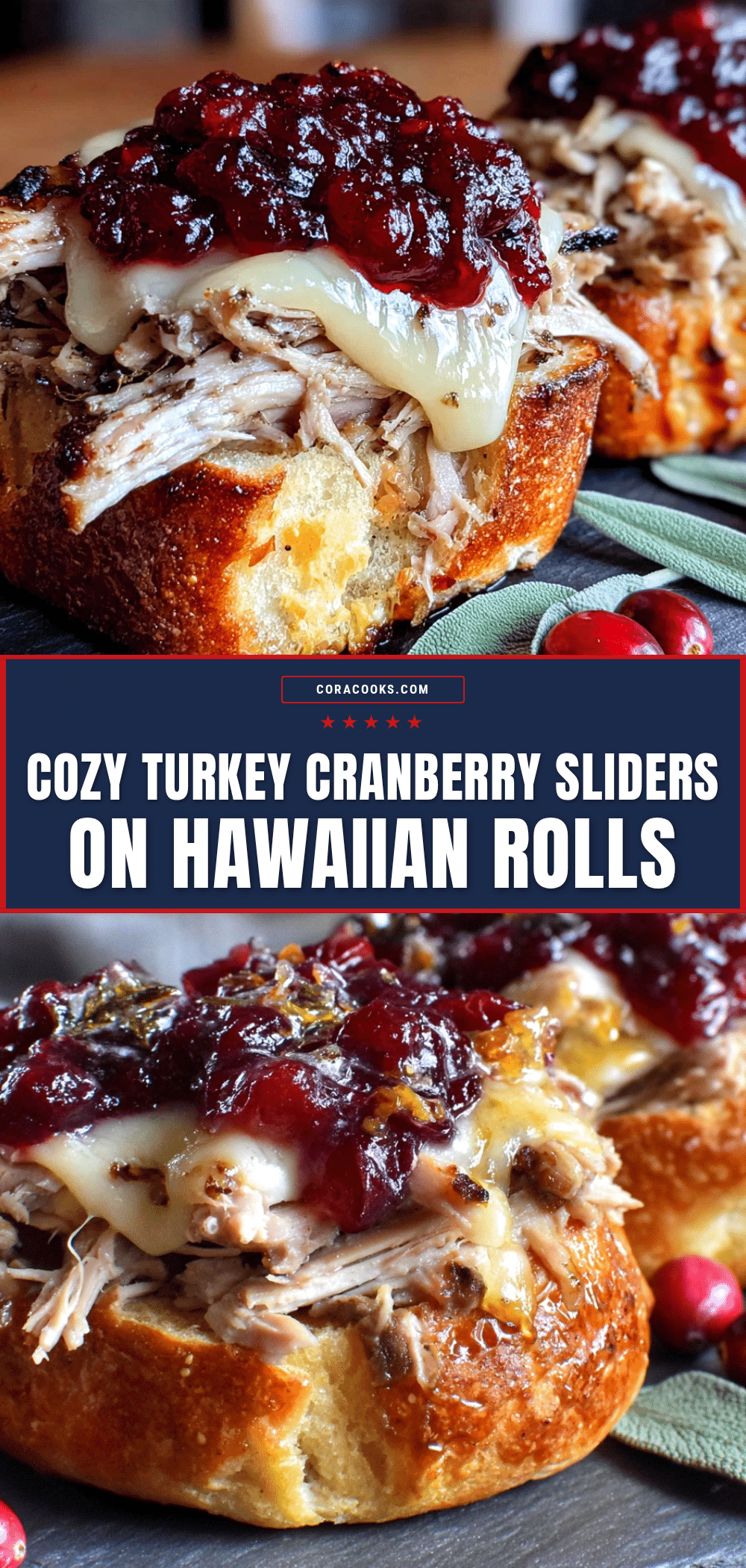 turkey cranberry sliders on hawaiian rolls recipe