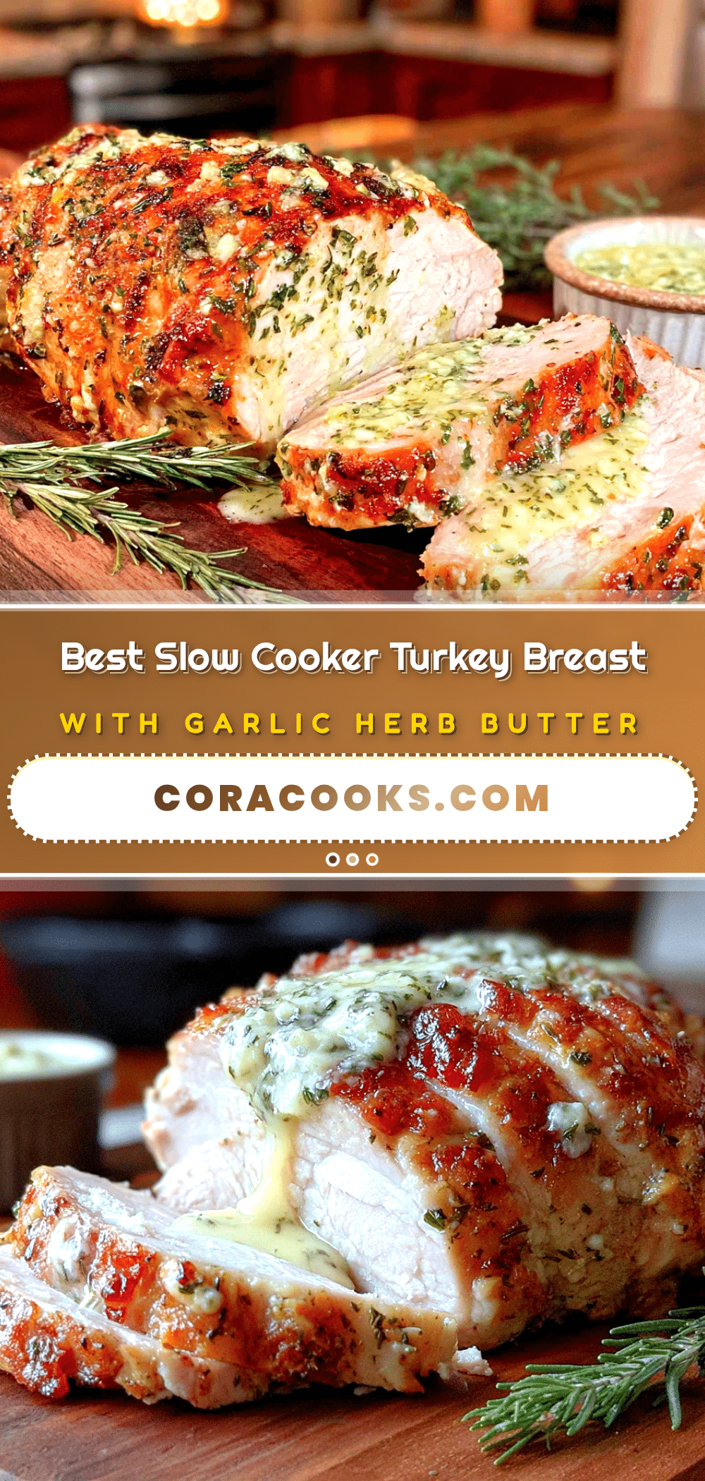 best slow cooker turkey breast with garlic herb butter recipe
