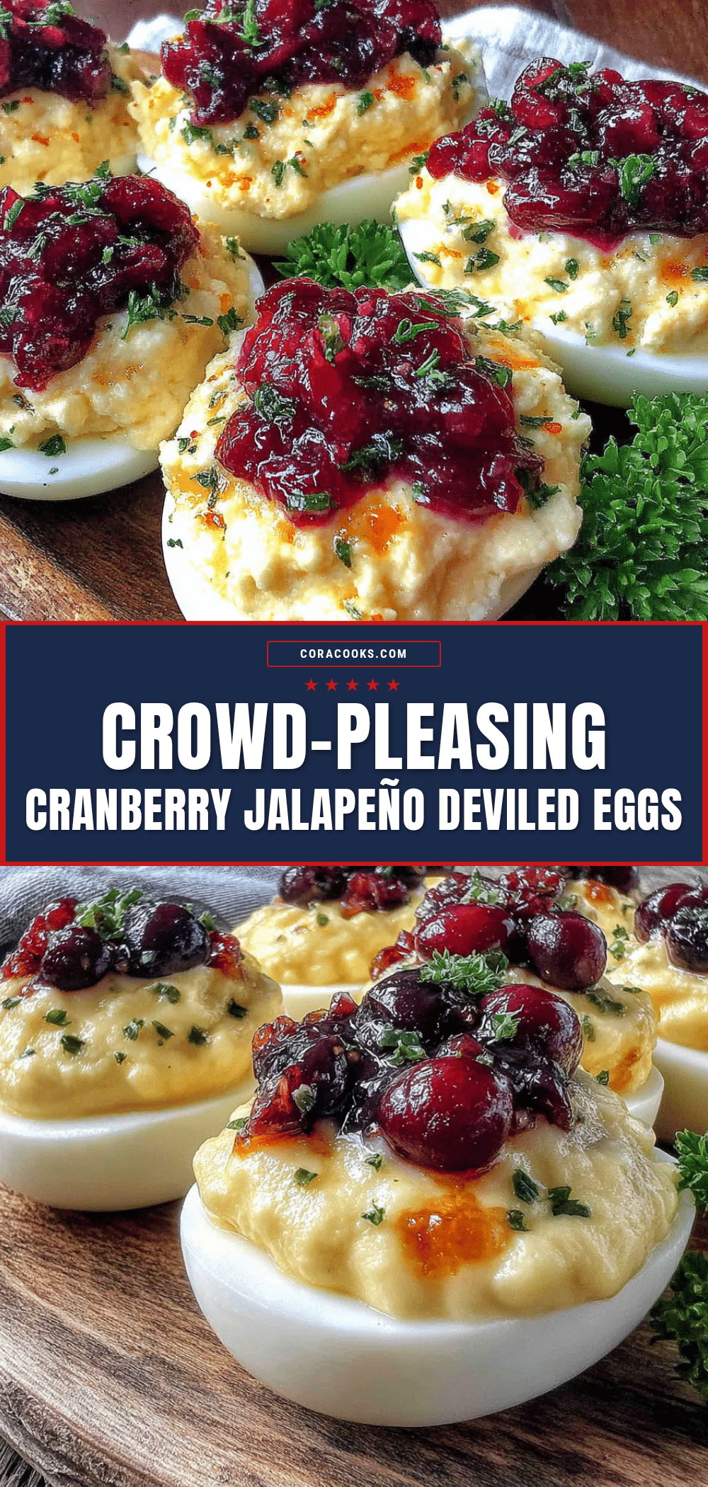 cranberry jalapeño deviled eggs recipe