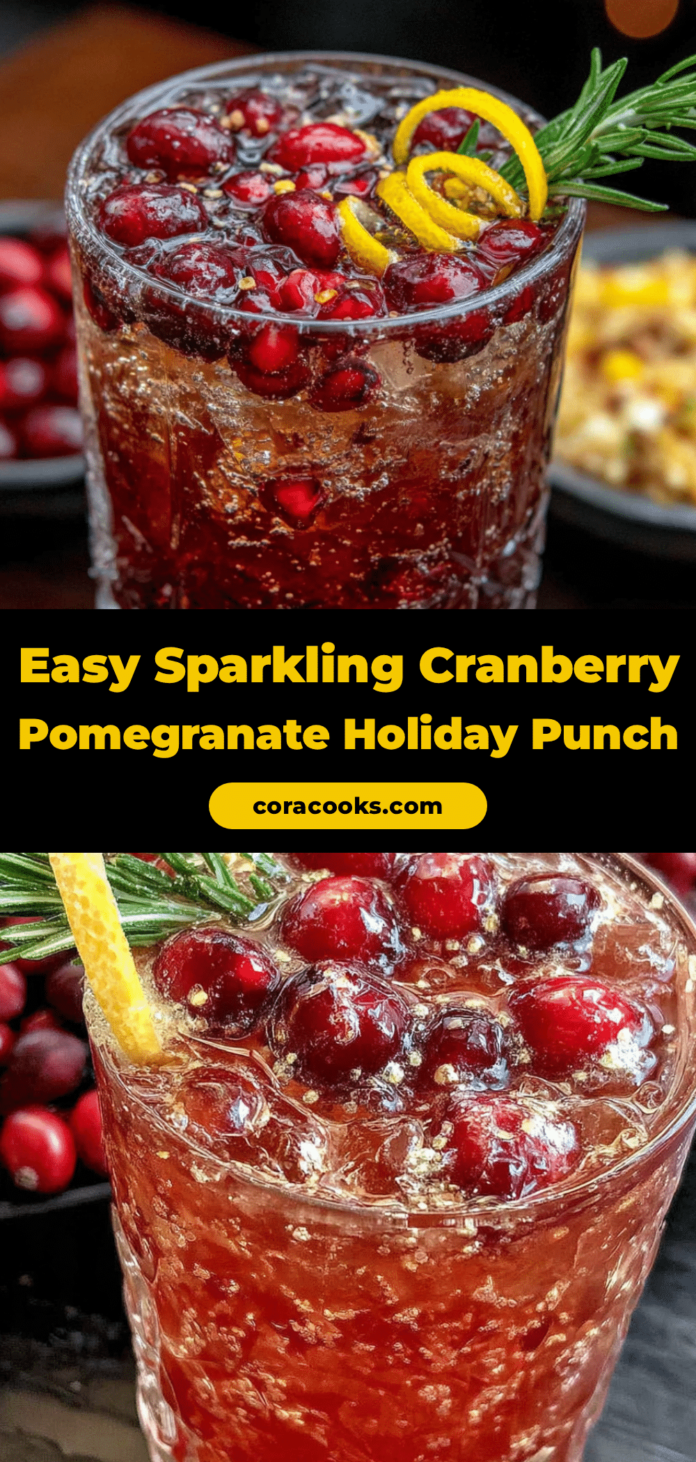 cranberry pomegranate holiday punch recipe