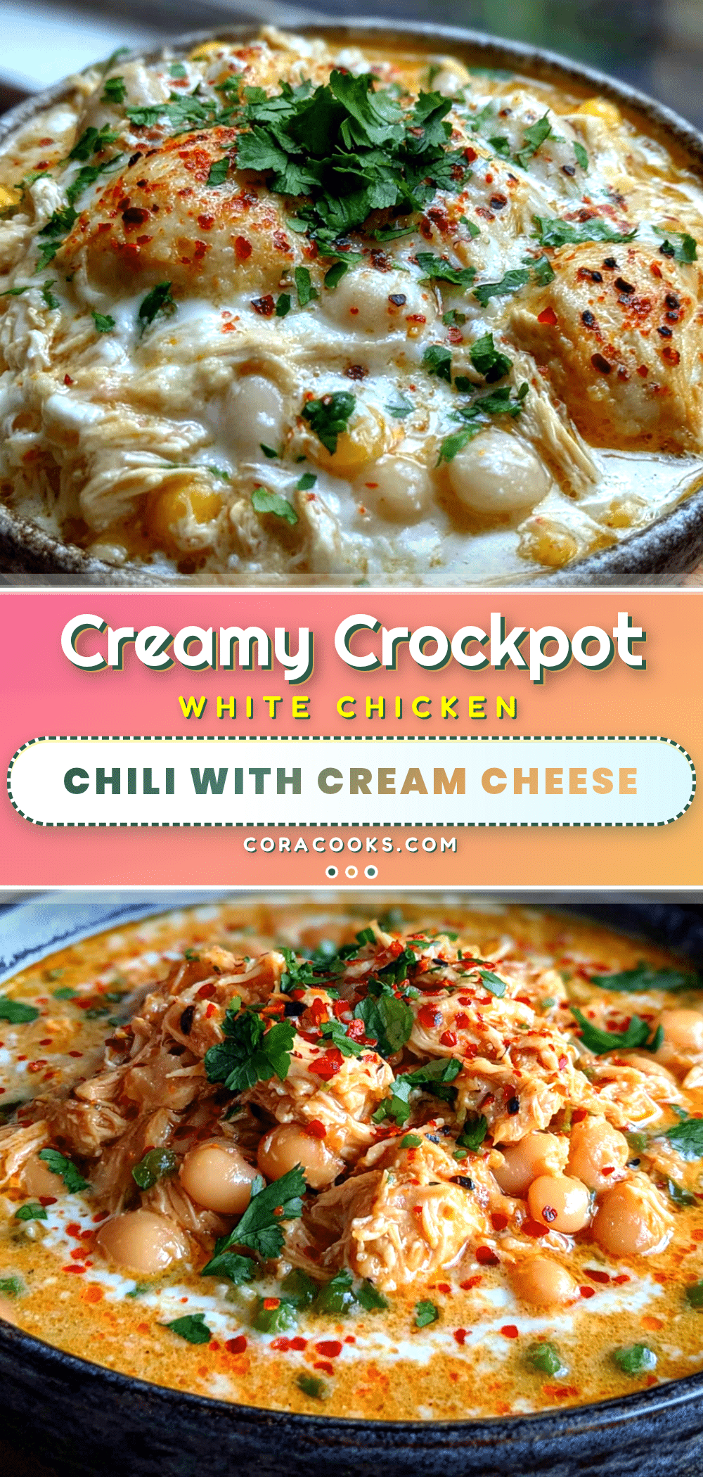creamy crockpot white chicken chili recipe
