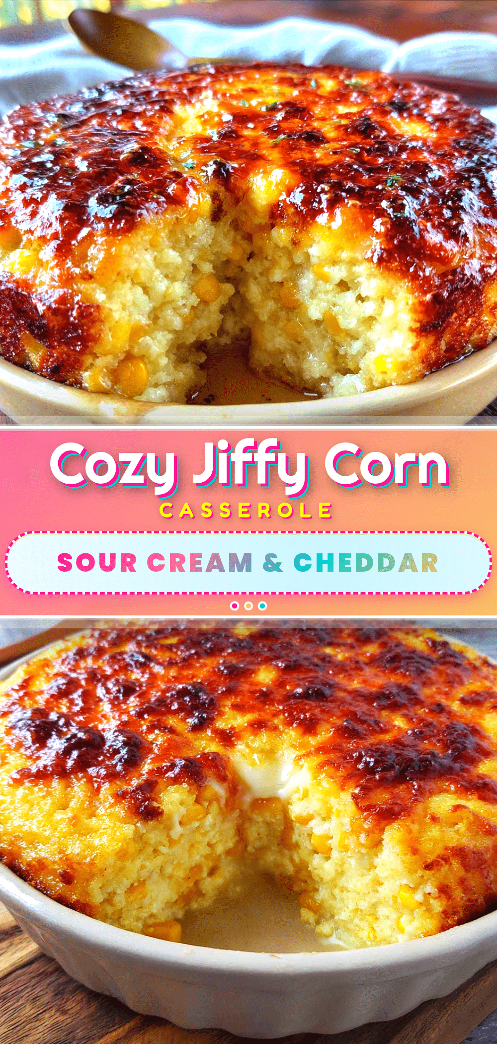 jiffy corn casserole with sour cream and cheddar recipe