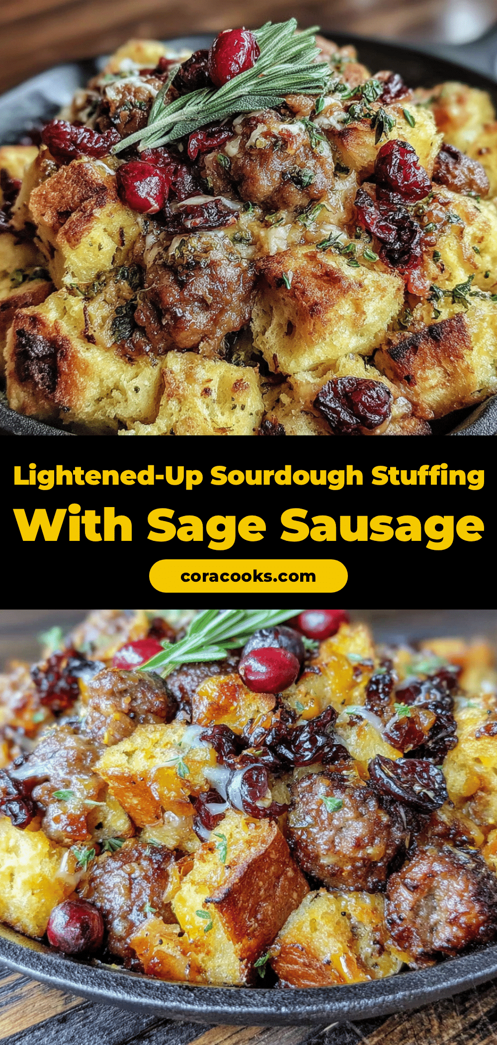 lightened-up sourdough stuffing with sage sausage recipe