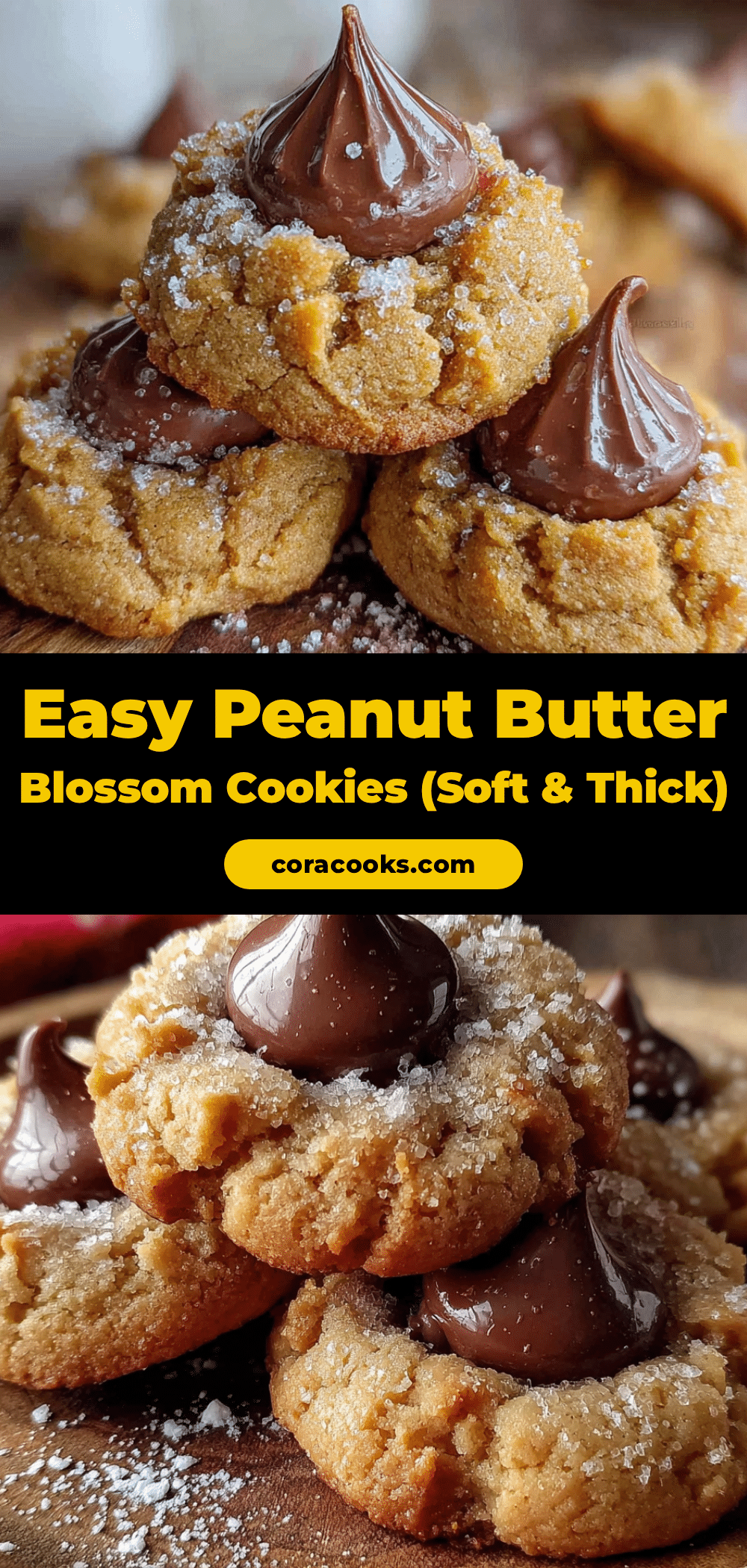peanut butter blossom cookies recipe