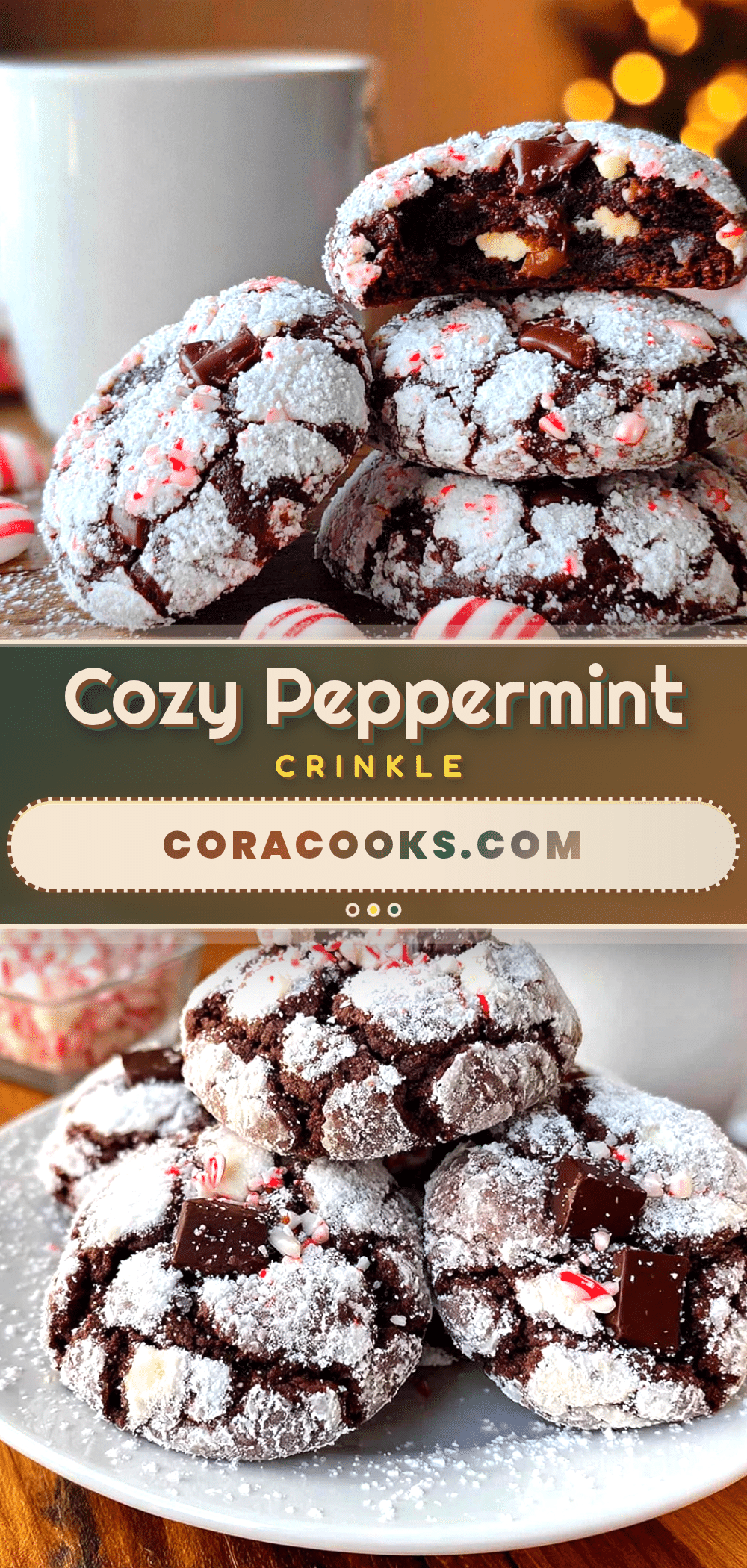 peppermint crinkle cookies recipe