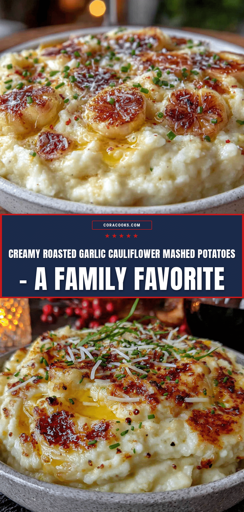 roasted garlic cauliflower mashed potatoes recipe