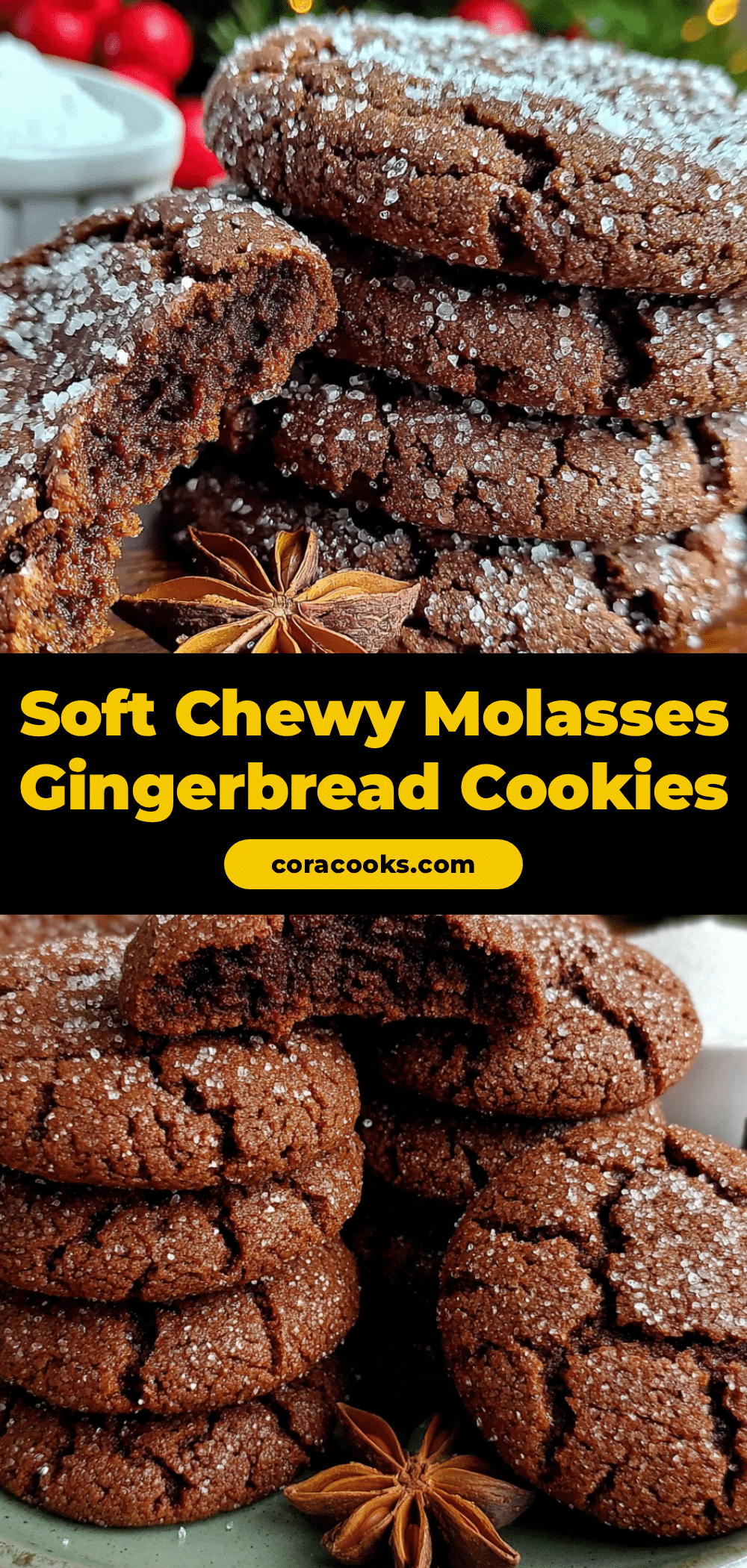 soft chewy molasses gingerbread cookies recipe