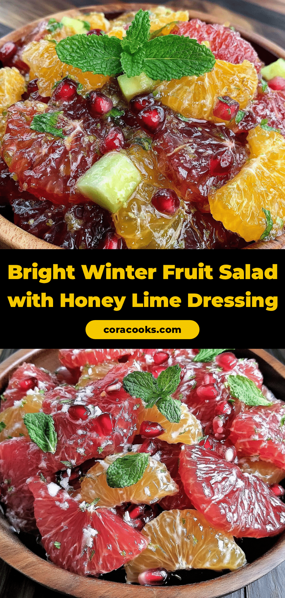 winter fruit salad with honey lime dressing recipe